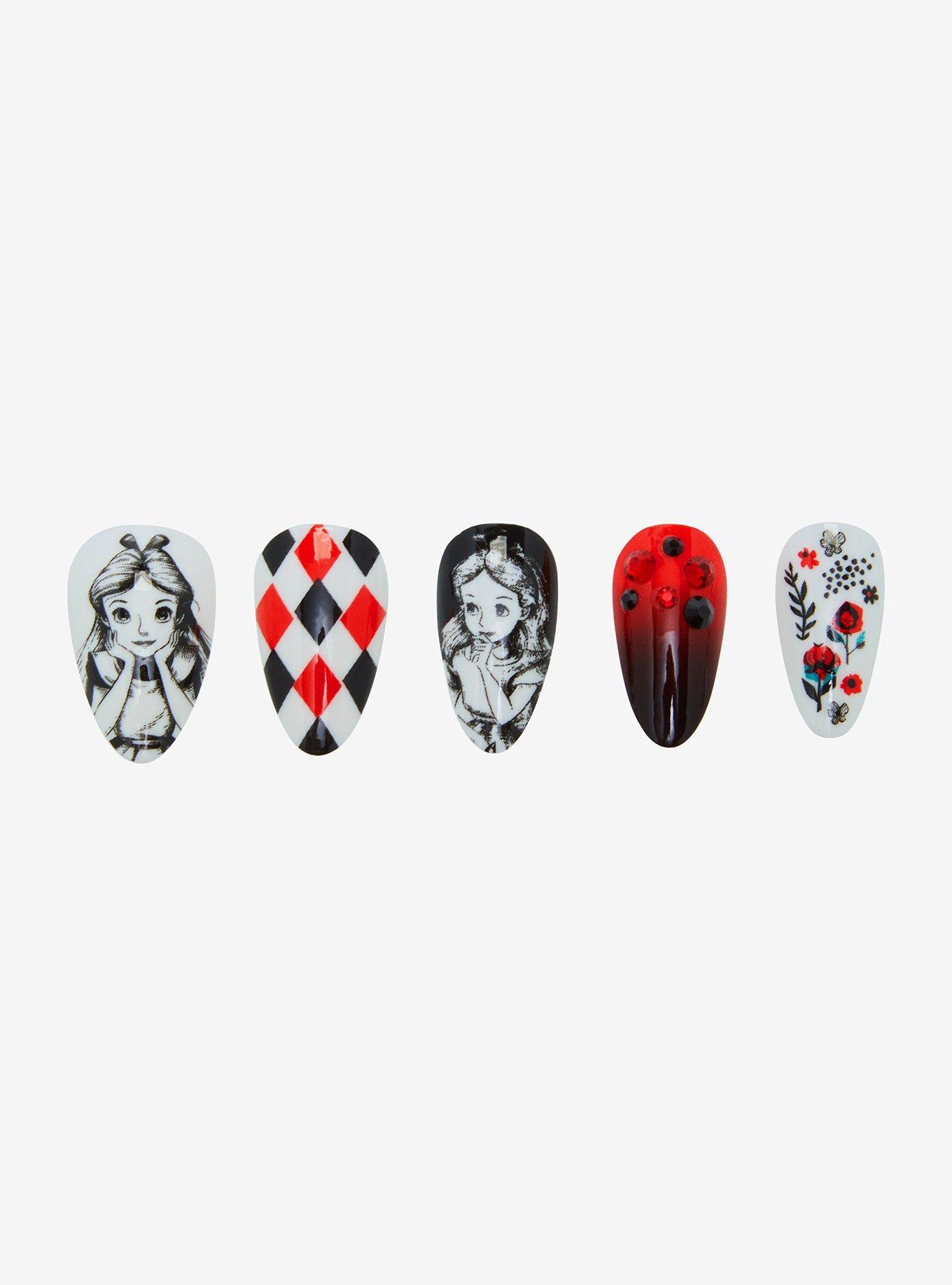 Disney Alice In Wonderland Faux Nail Set, , hi-res