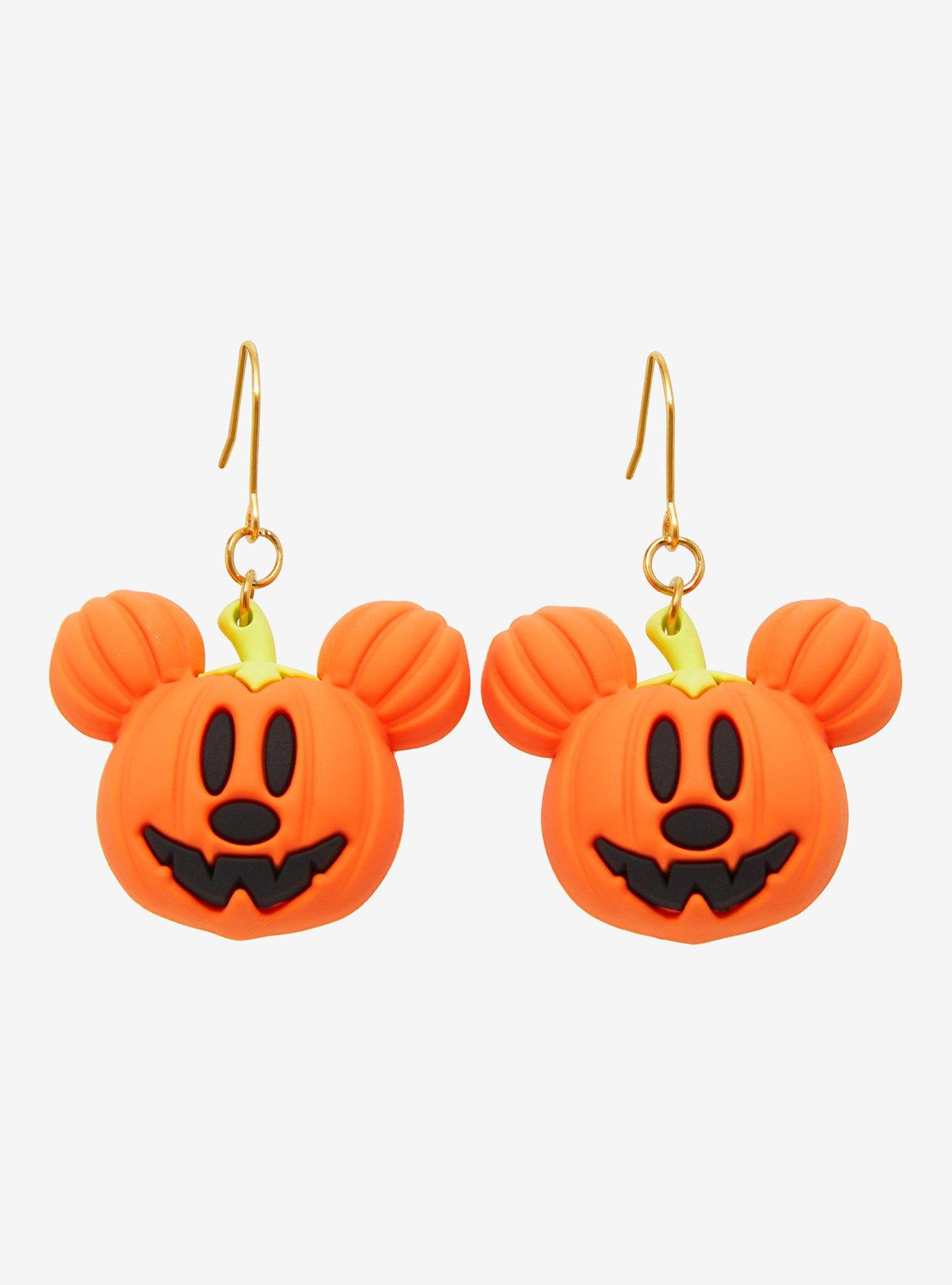 Disney Mickey Mouse Pumpkin 3D Figural Earrings — BoxLunch Exclusive, , alternate