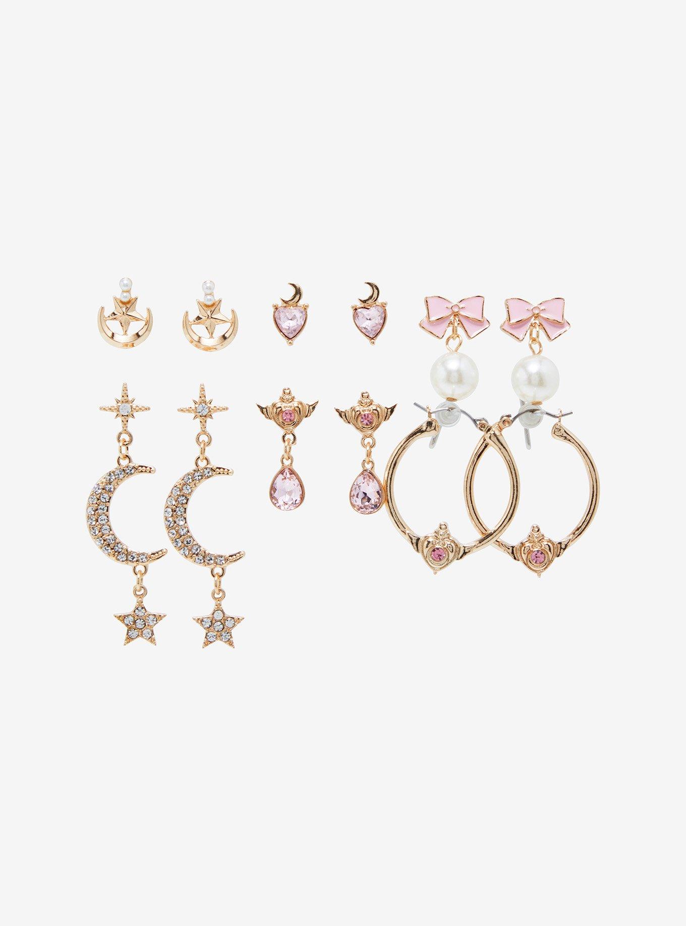 Sailor Moon Celestial Icons Earring Set - BoxLunch Exclusive, , hi-res