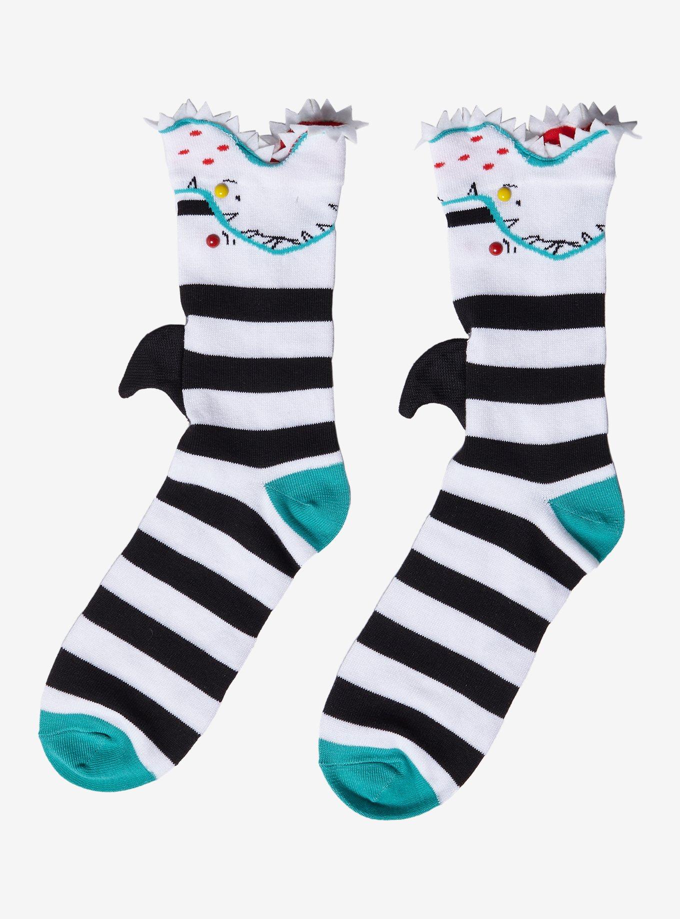 Beetlejuice Sandworm Biting Ankle socks, , hi-res