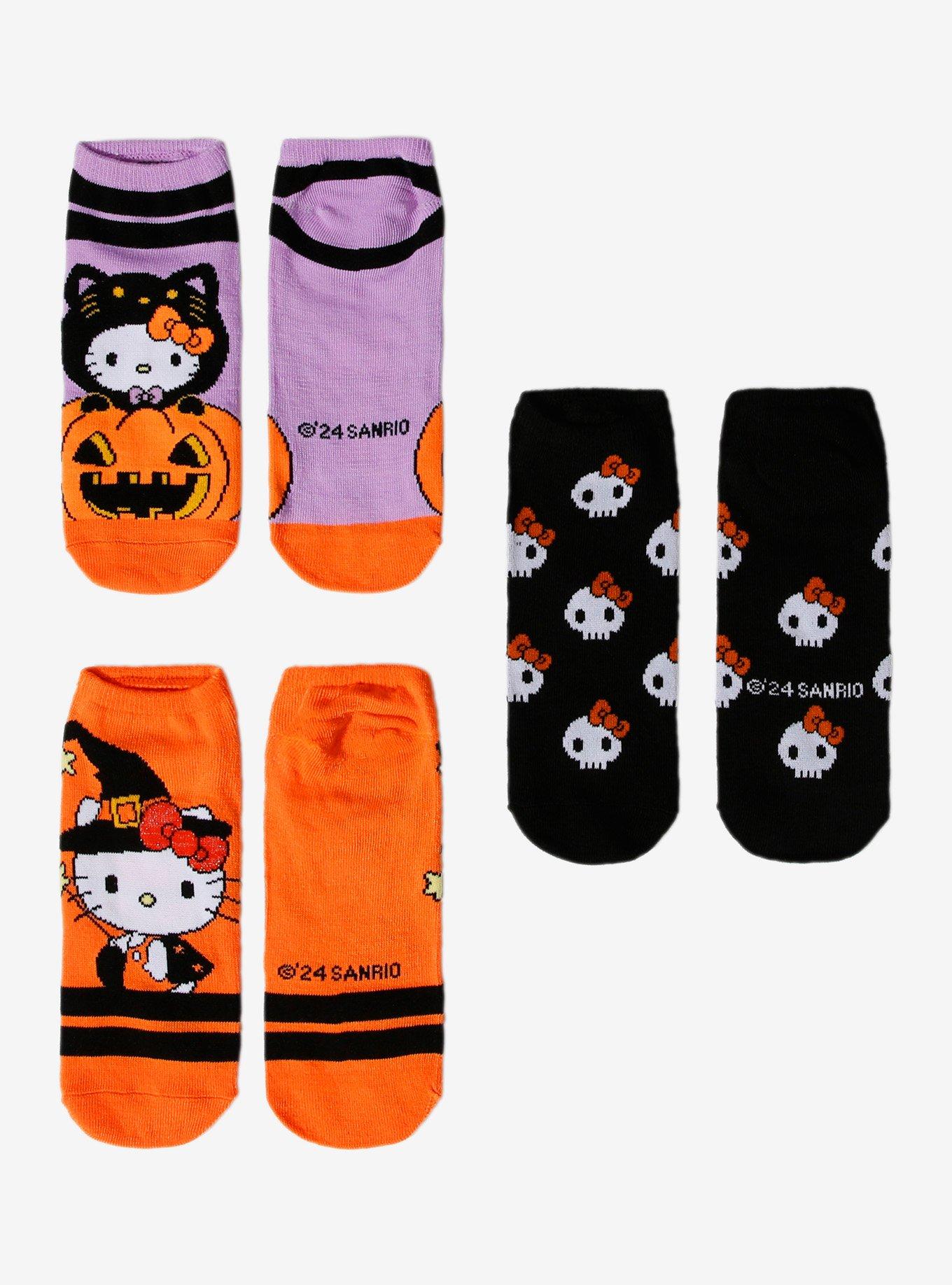 Hello Kitty Halloween No-Show Socks 3 Pair, , alternate