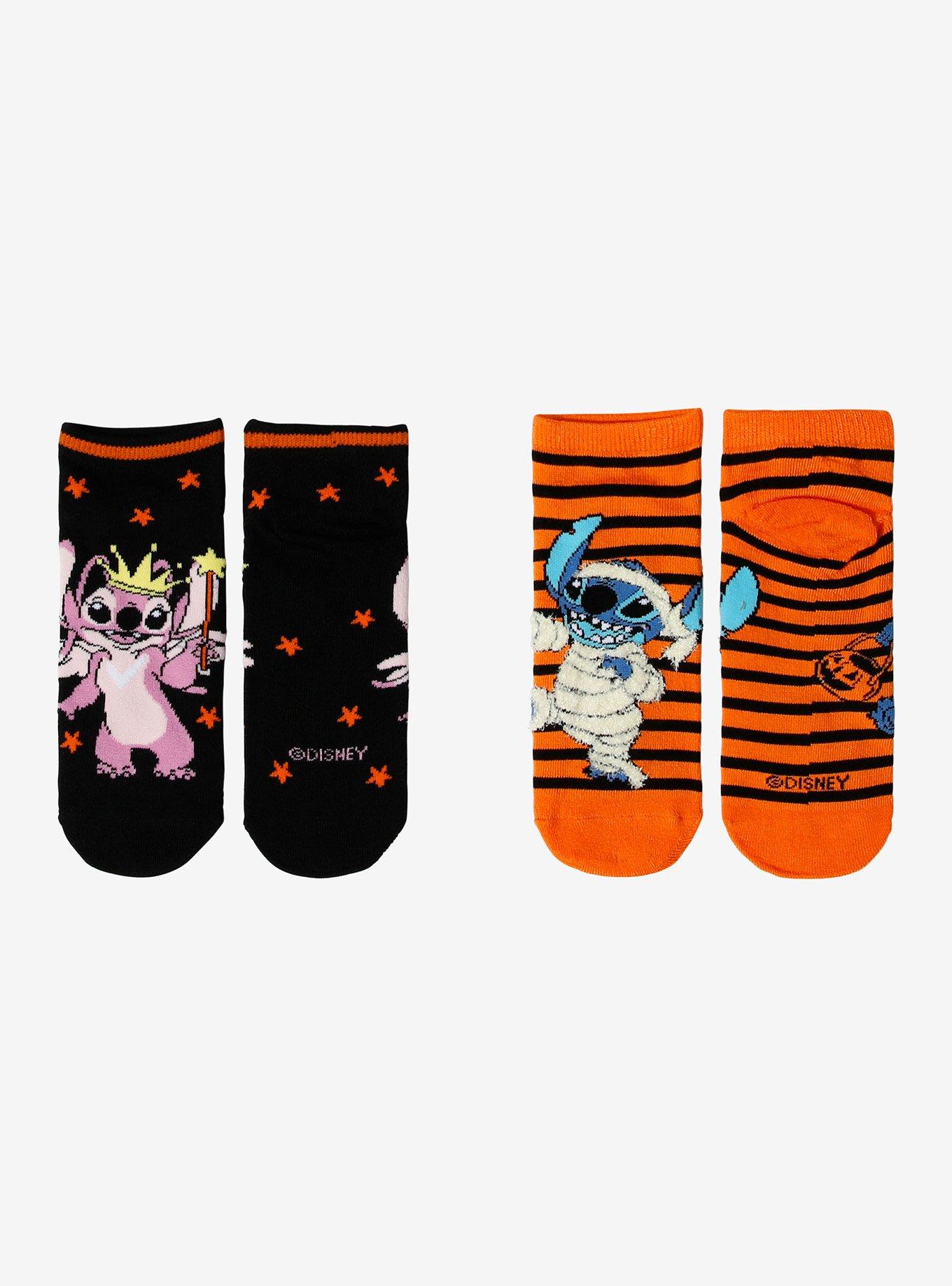 Disney Stitch & Angel Halloween Costume No-Show Socks 2 Pair