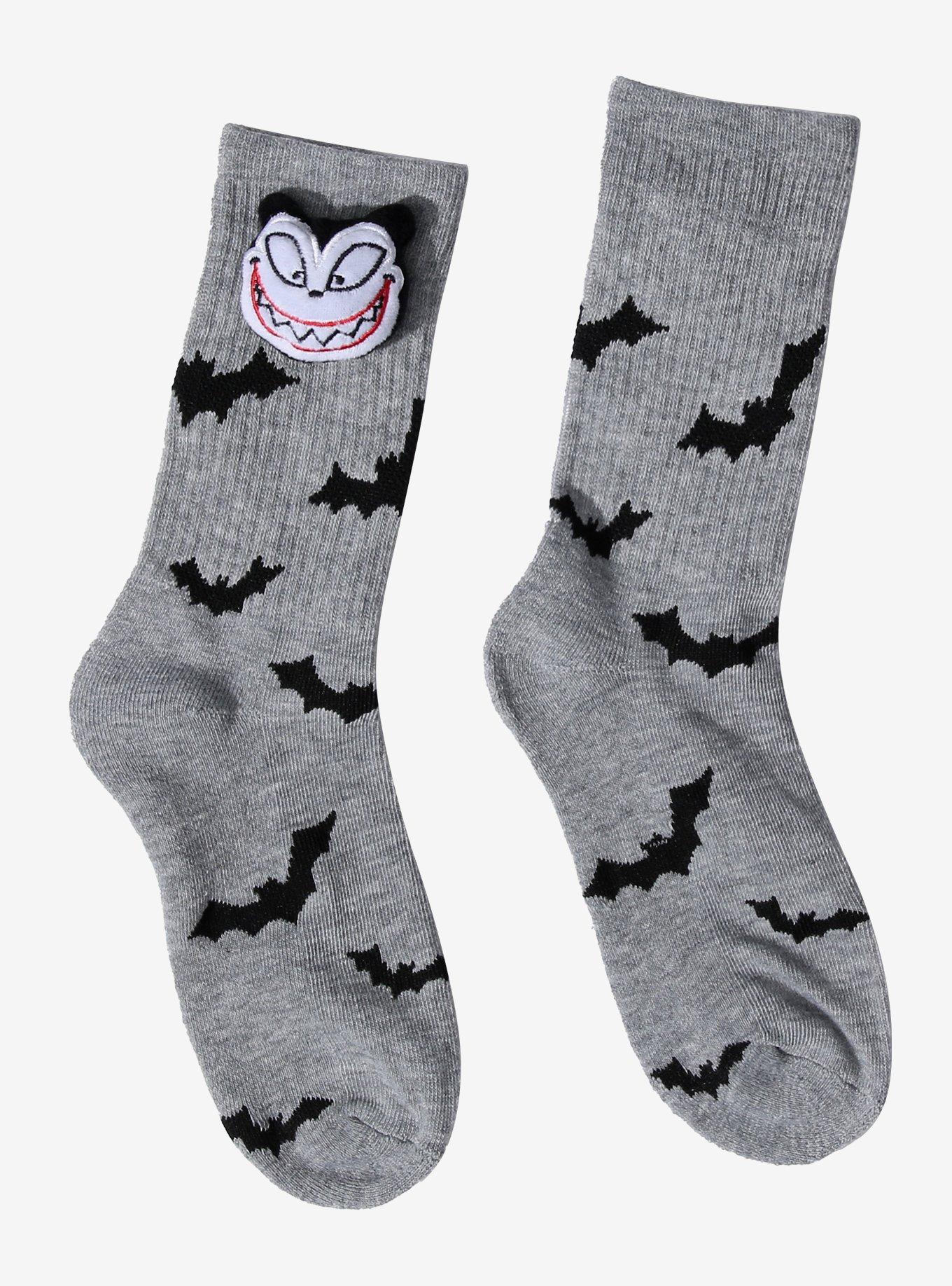 The Nightmare Before Christmas Scary Teddy Plush Head Crew Socks, , hi-res