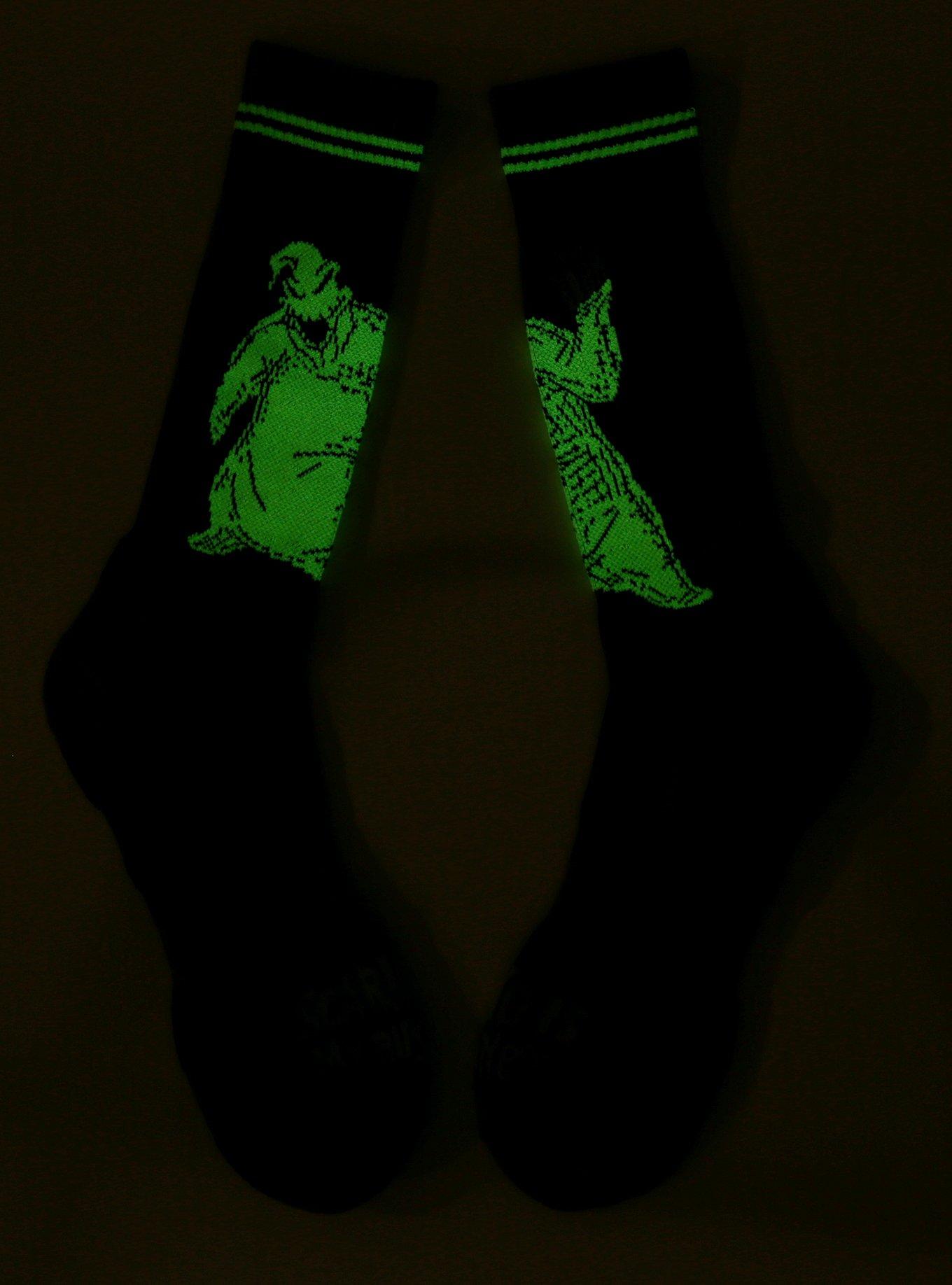 The Nightmare Before Christmas Oogie Boogie Glow-In-The-Dark Crew Socks, , hi-res