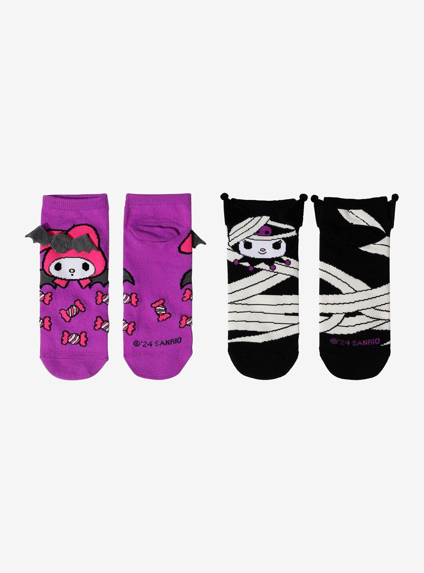 My Melody & Kuromi Halloween No-Show Socks 2 Pair, , hi-res