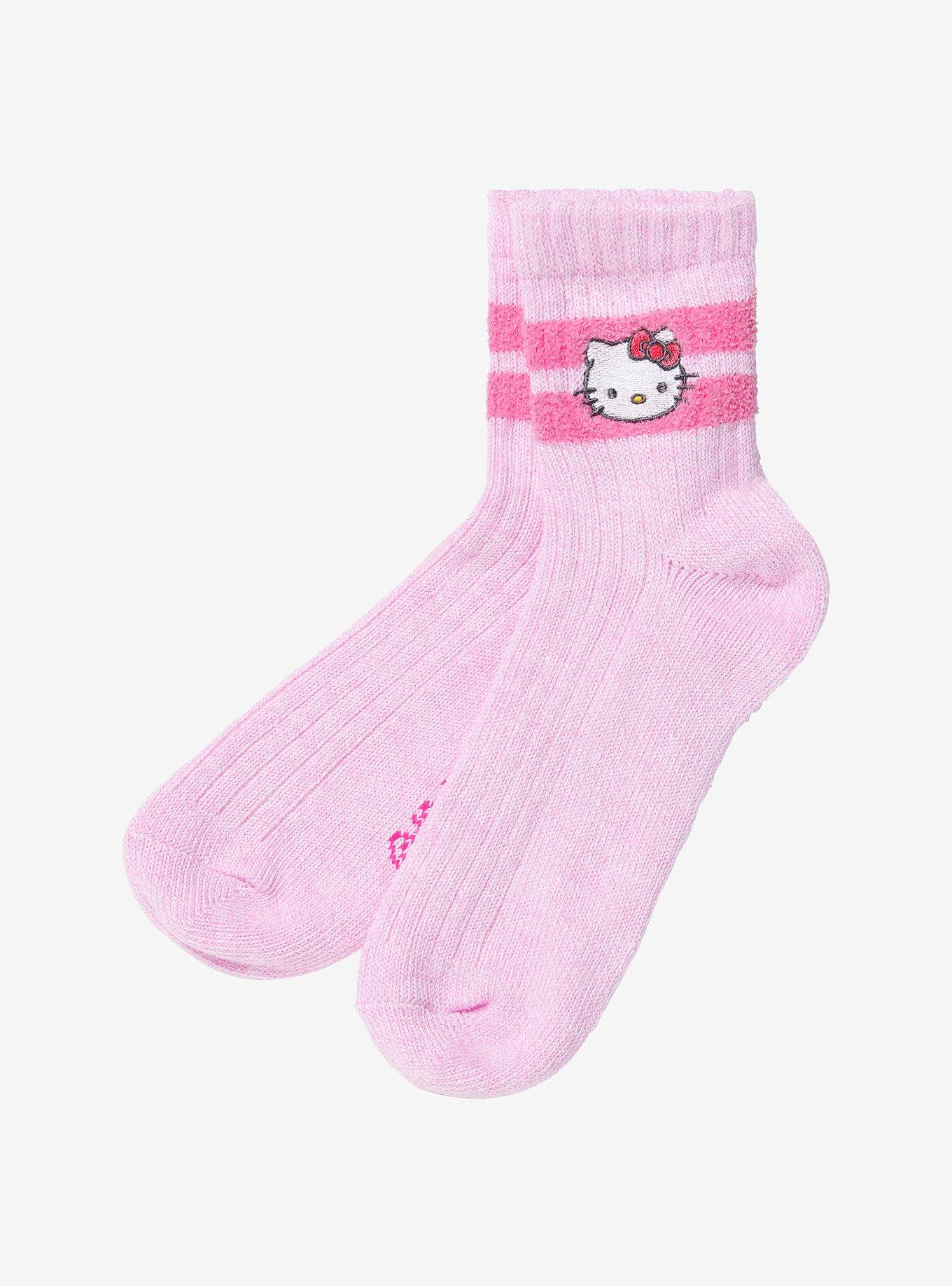 Hello Kitty Stripe Marled Crew Socks, , hi-res