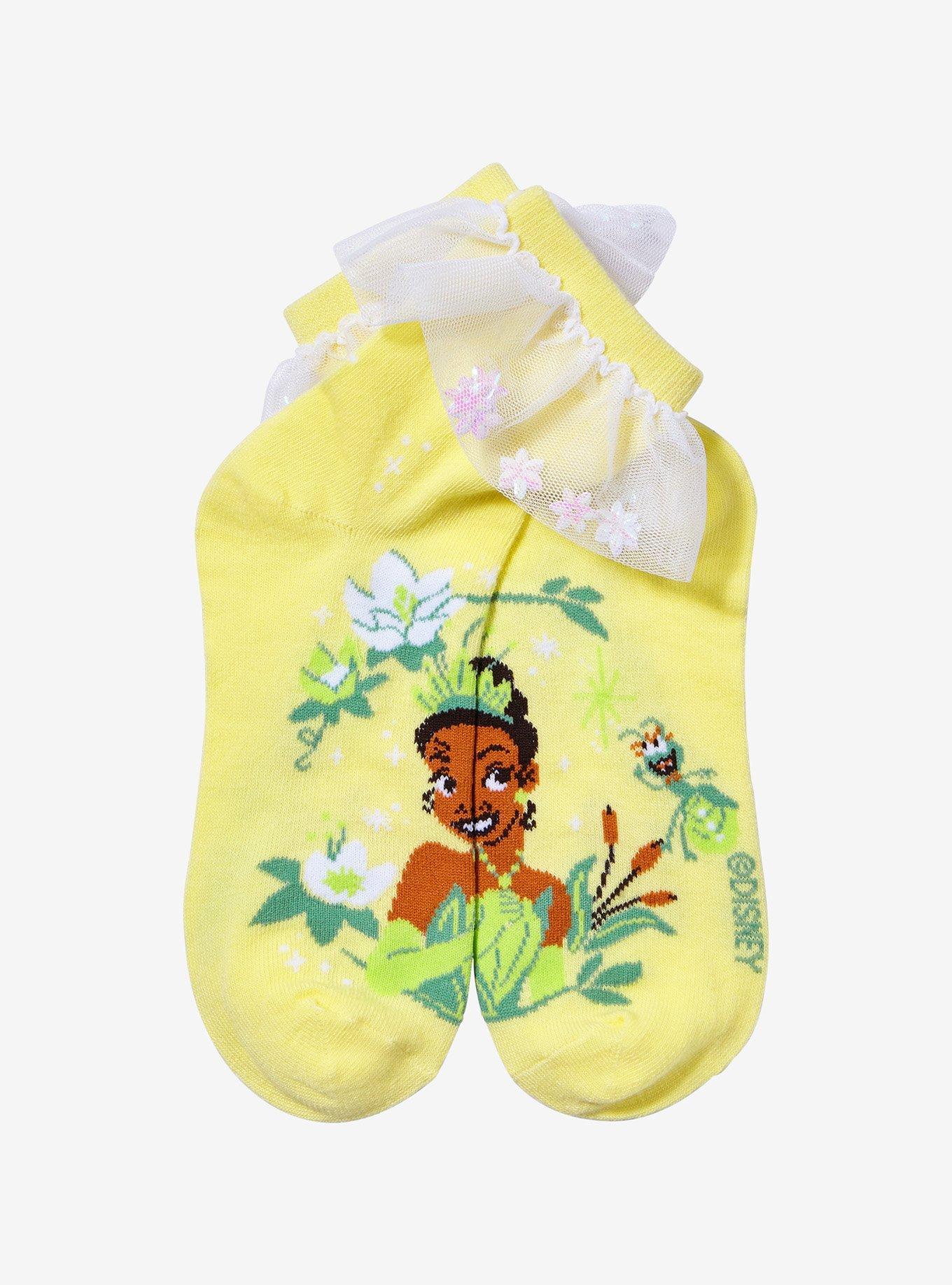 Disney The Princess And The Frog Tiana Ruffle Ankle Socks, , hi-res