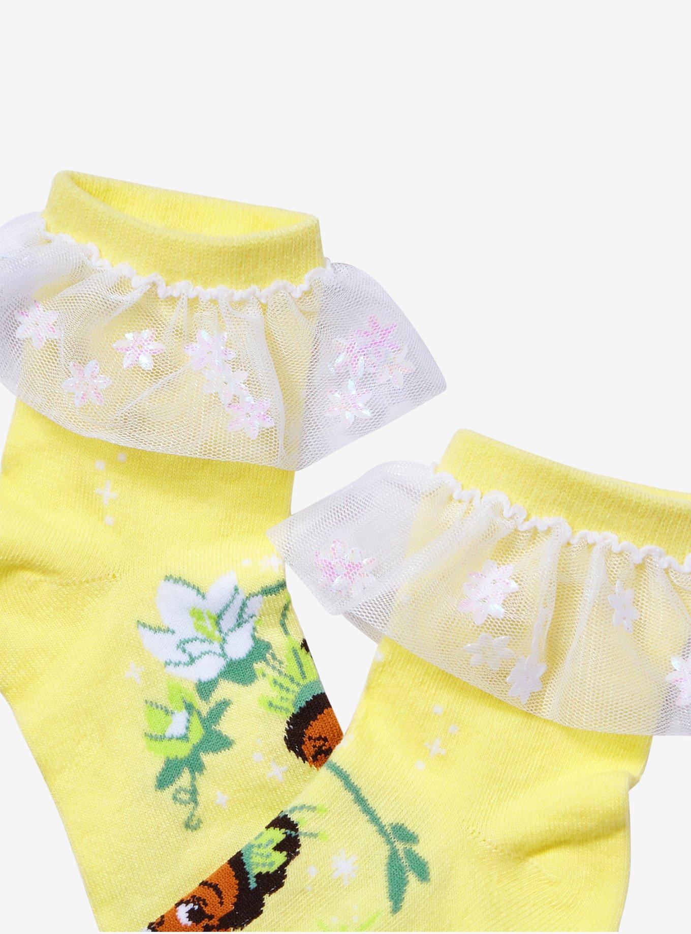 Disney The Princess And The Frog Tiana Ruffle Ankle Socks, , alternate