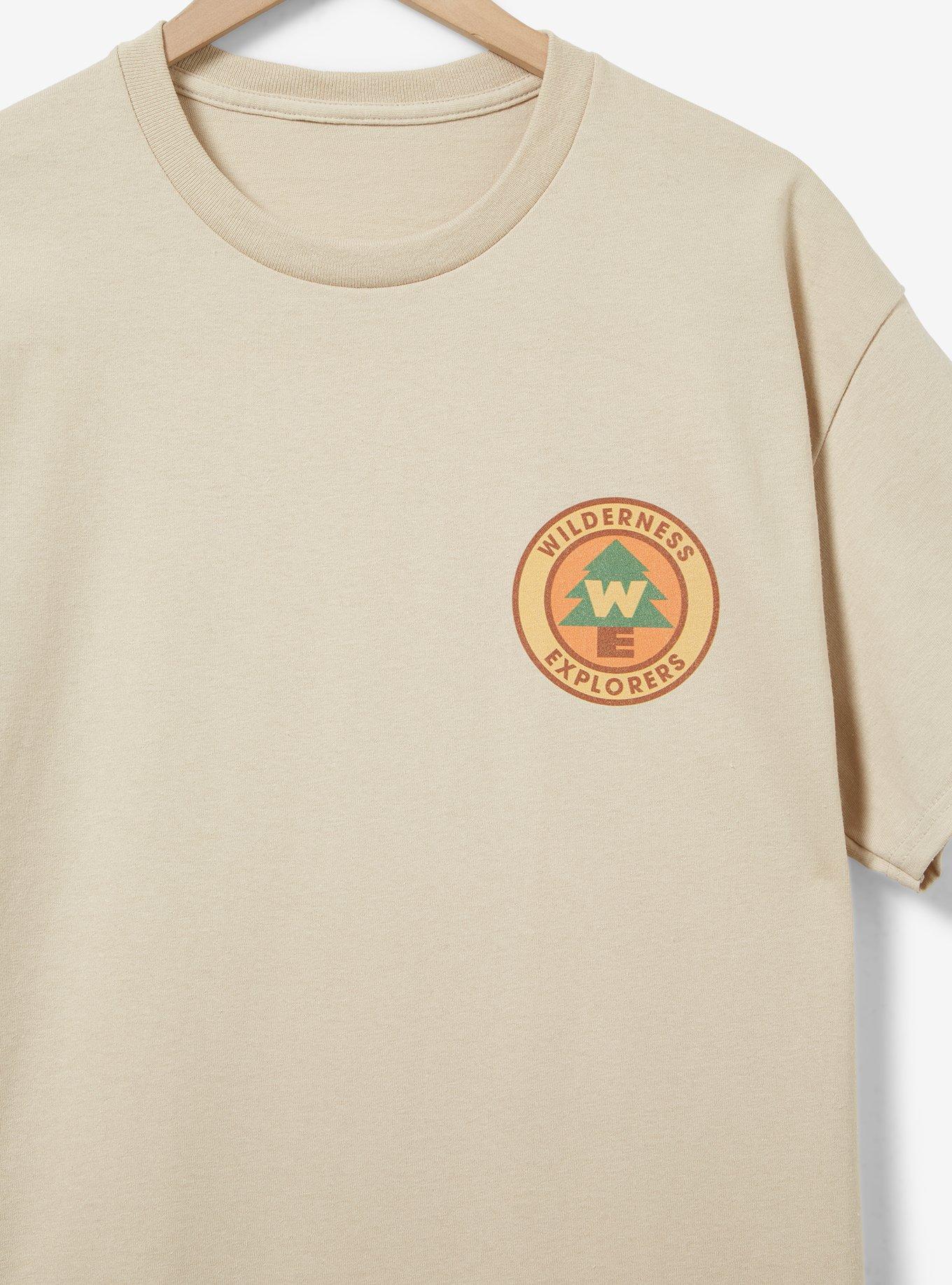 Disney Pixar Up Wilderness Explorer Badge T-Shirt — BoxLunch Exclusive, LIGHT GREY, alternate
