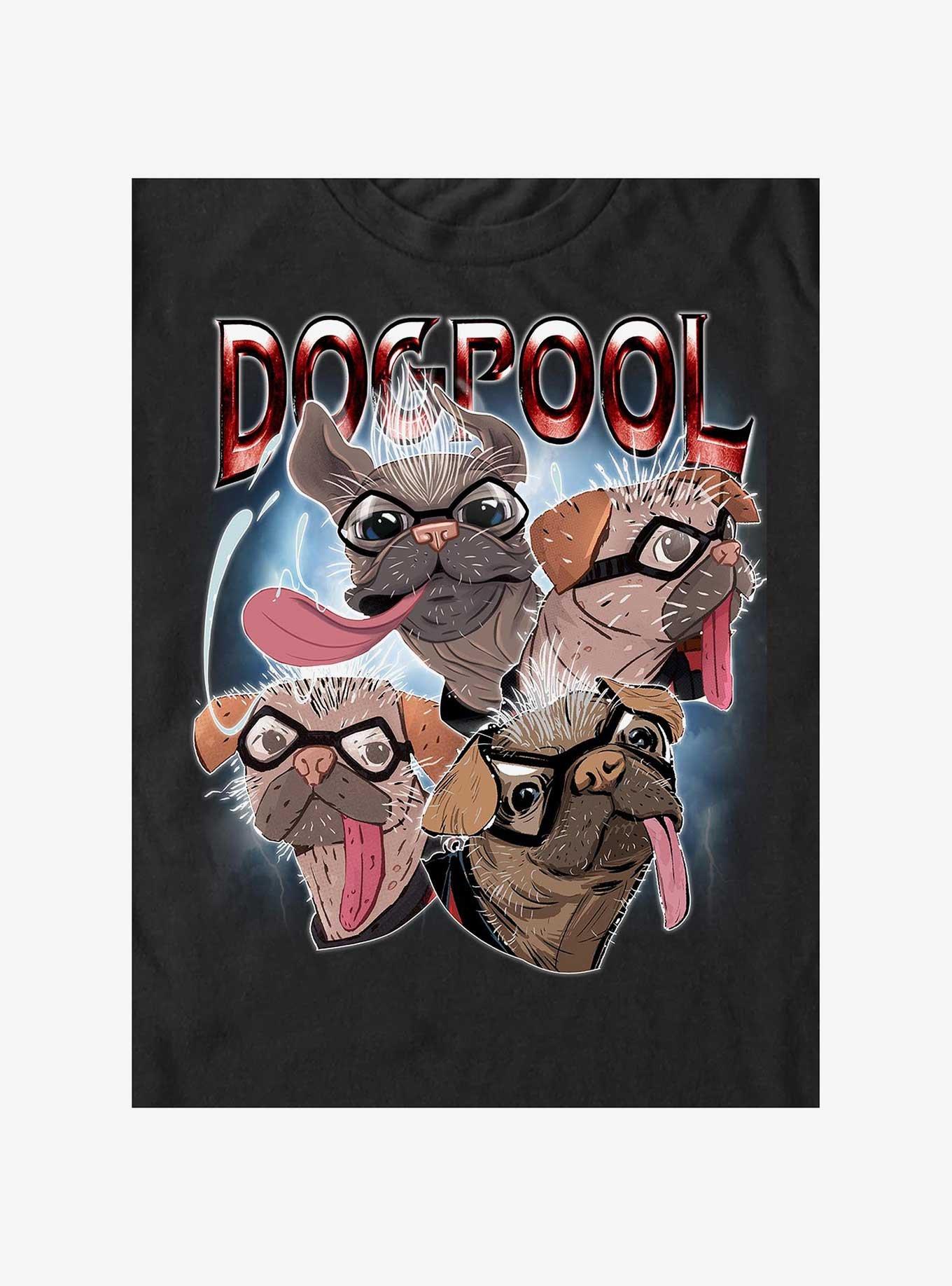 Marvel Deadpool & Wolverine Dogpool Faces T-Shirt, BLACK, alternate