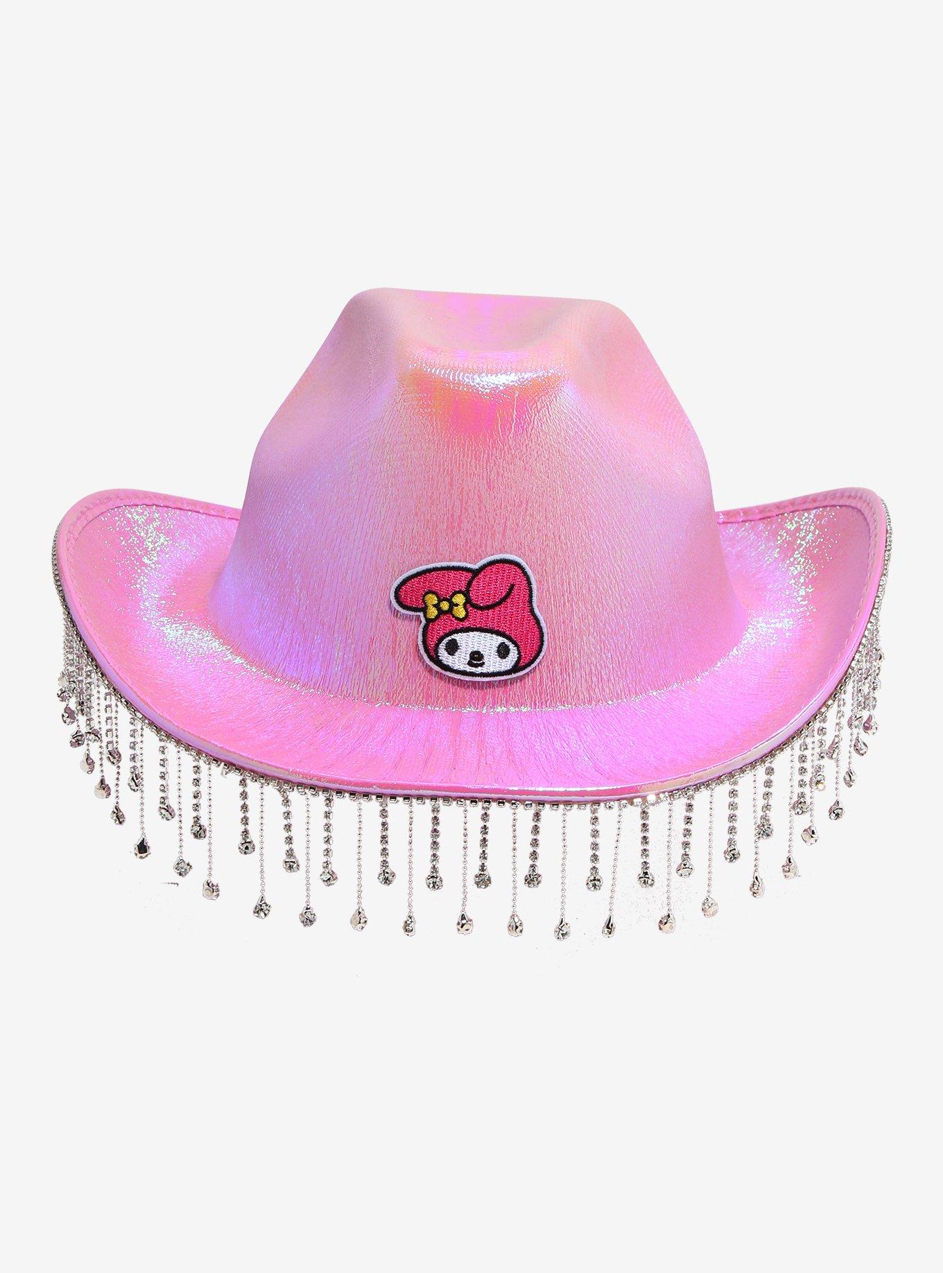 My Melody Iridescent Rhinestone Fringe Cowboy Hat, , hi-res