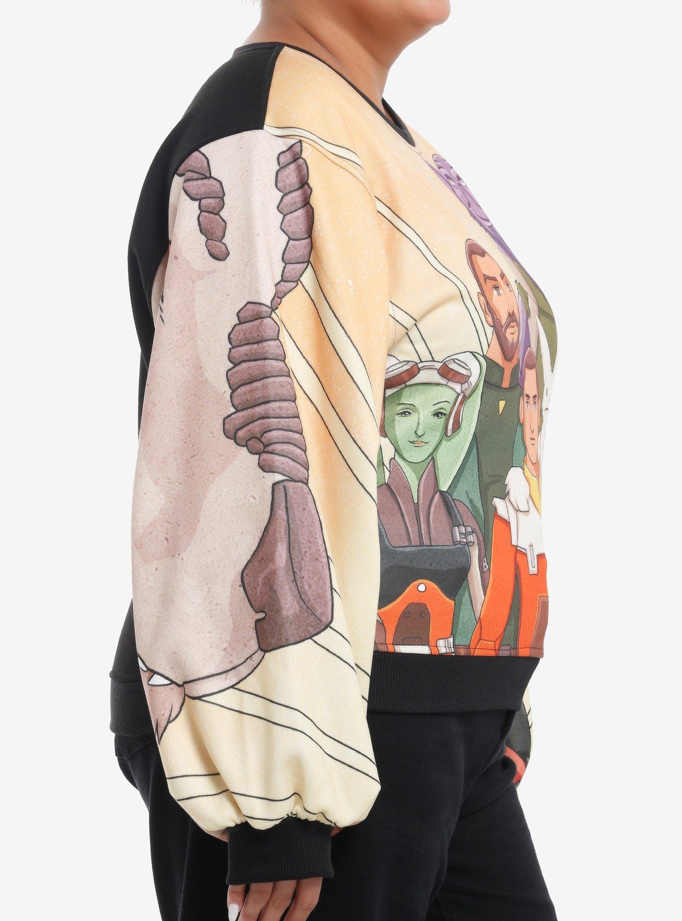 Her Universe Star Wars Rebels Mural Sweatshirt Plus Size Her Universe Exclusive, MULTI, alternate