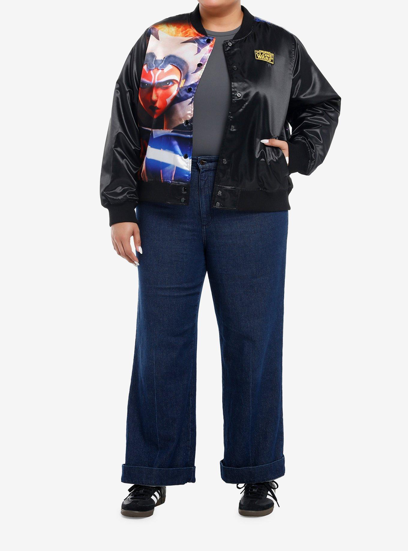 Her Universe Star Wars: The Clone Wars Group Bomber Jacket Plus Size Her Universe Exclusive, MULTI, alternate