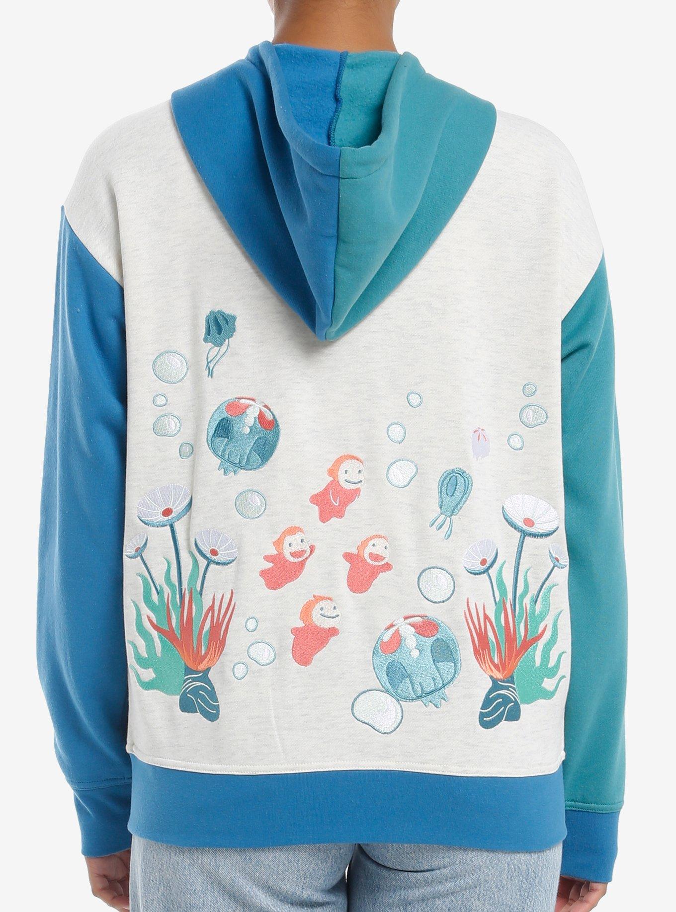 Her Universe Studio Ghibli® Ponyo Embroidered Color-Block Hoodie, MULTI, alternate
