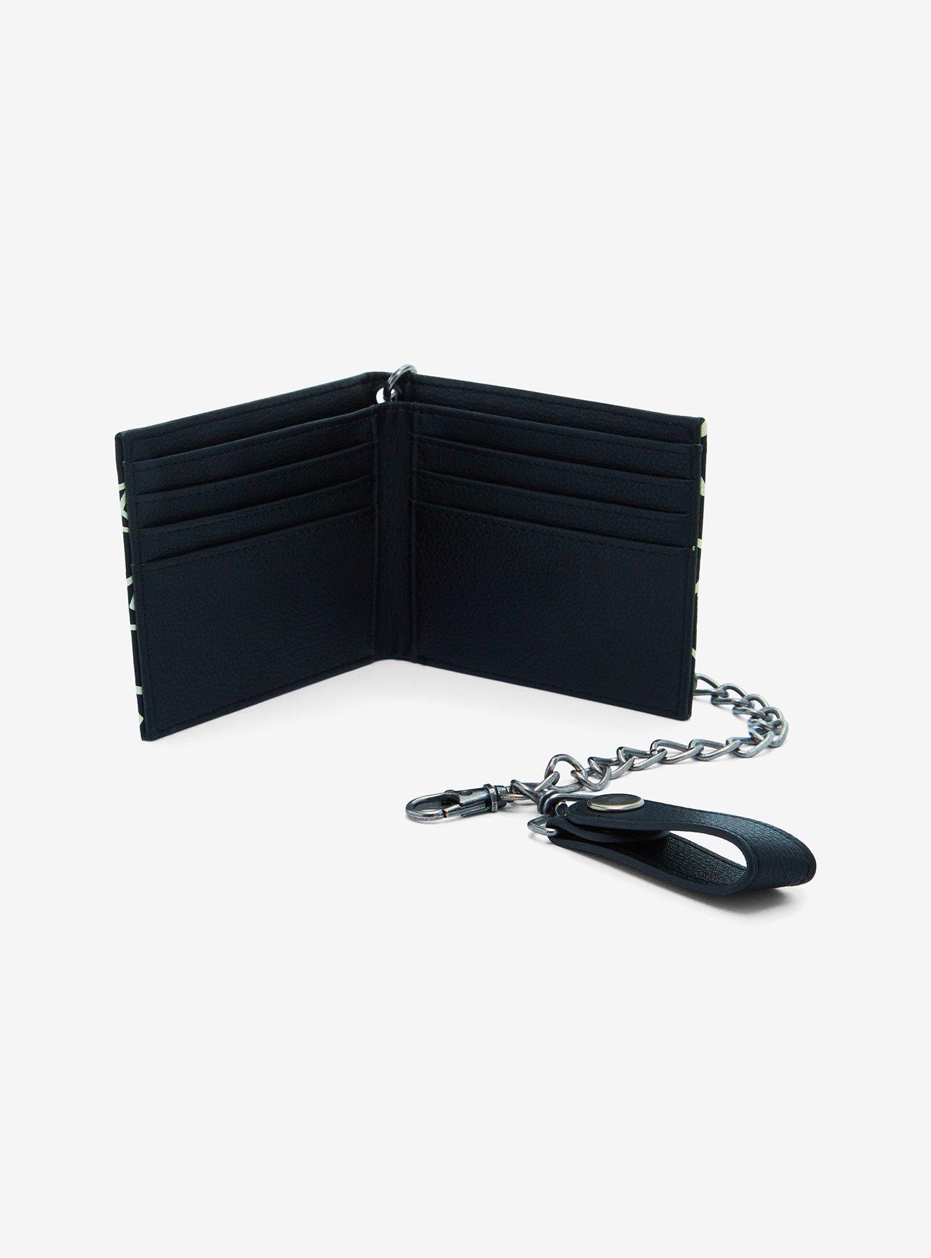 Black & White Stars Chain Wallet