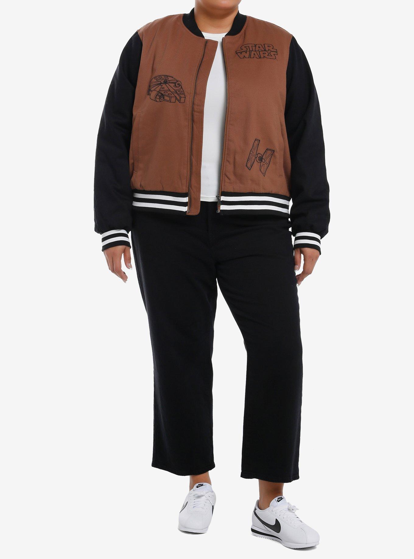 Her Universe Star Wars Ships Crop Bomber Jacket Plus Size Her Universe Exclusive, , hi-res