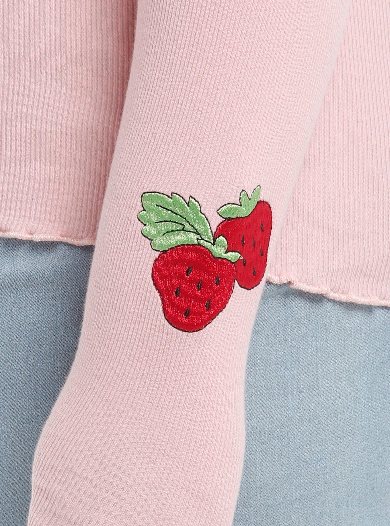 Strawberry Shortcake Embroidered Girls Long-Sleeve Top Plus Size, MULTI, alternate