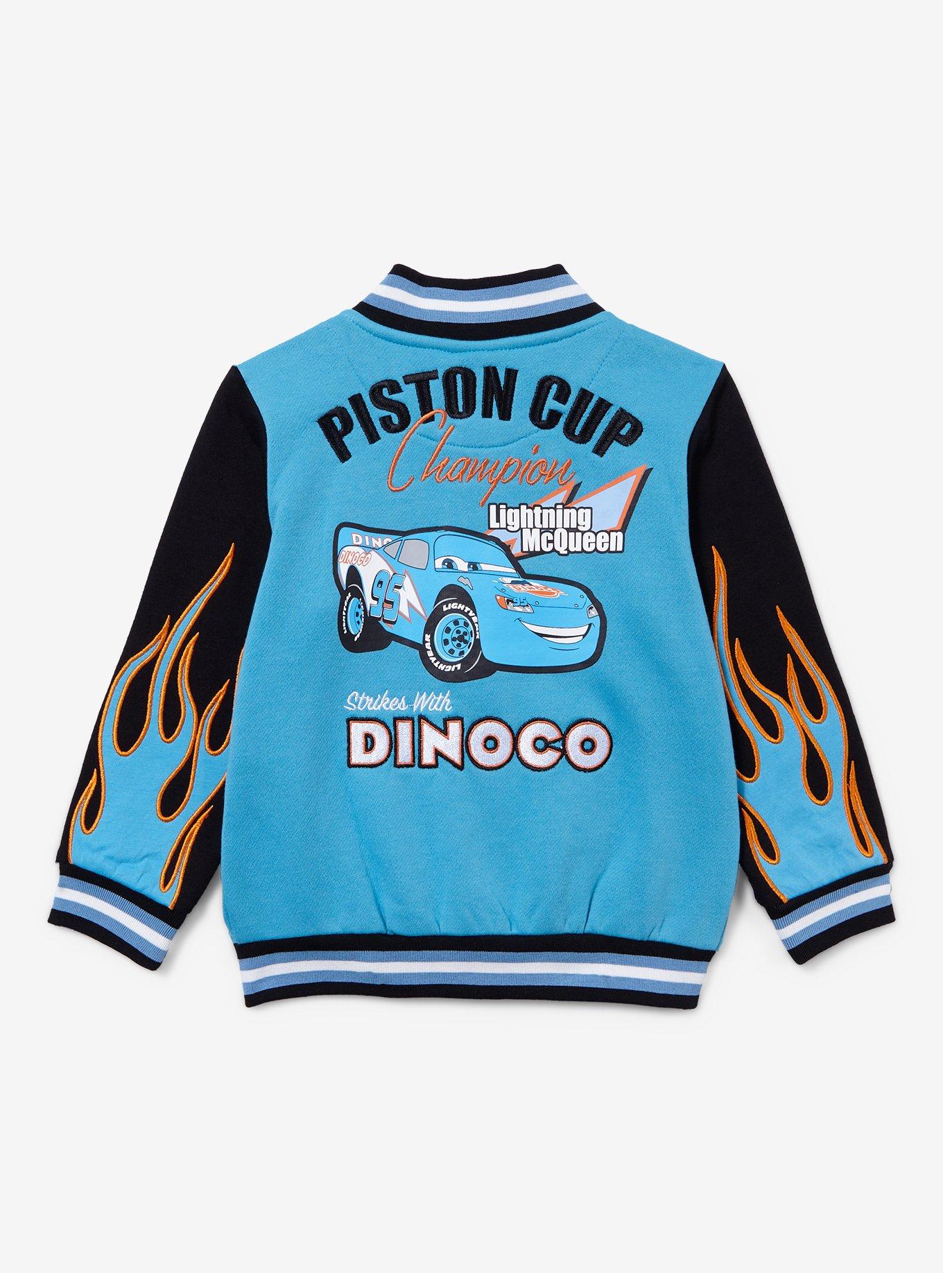 Disney Pixar Cars Lightning McQueen Dinoco Toddler Varsity Jacket - BoxLunch Exclusive, BLUE, alternate