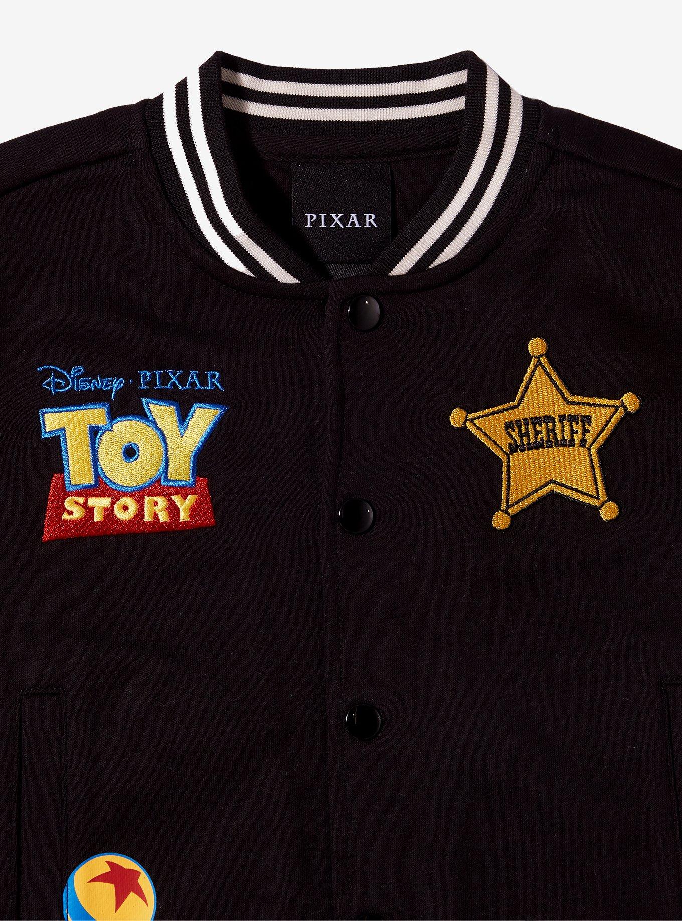 Disney Pixar Toy Story Icons Toddler Varsity Jacket - BoxLunch Exclusive, BLACK, alternate