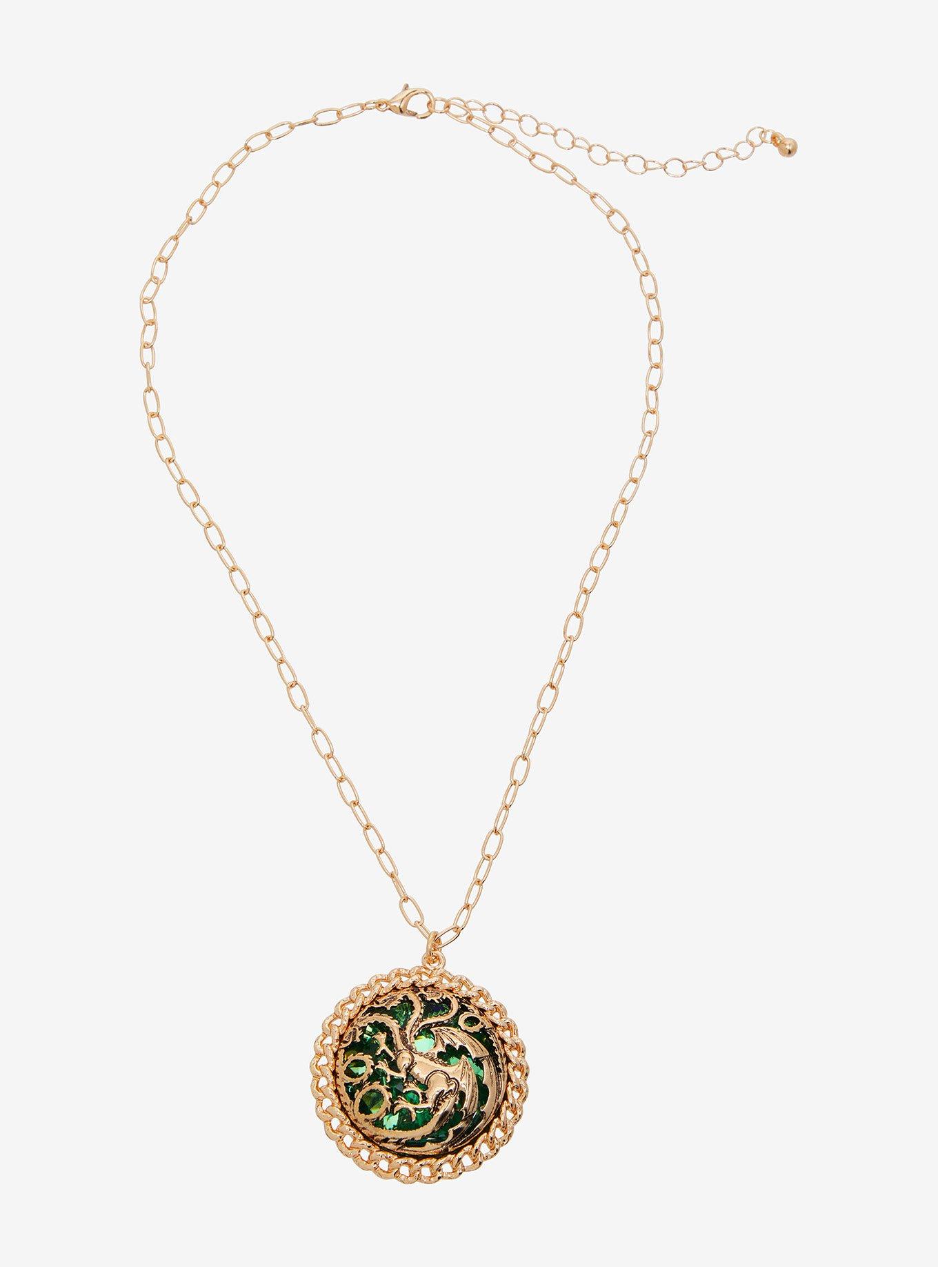 House Of The Dragon Targaryen Green Gem Necklace, , hi-res