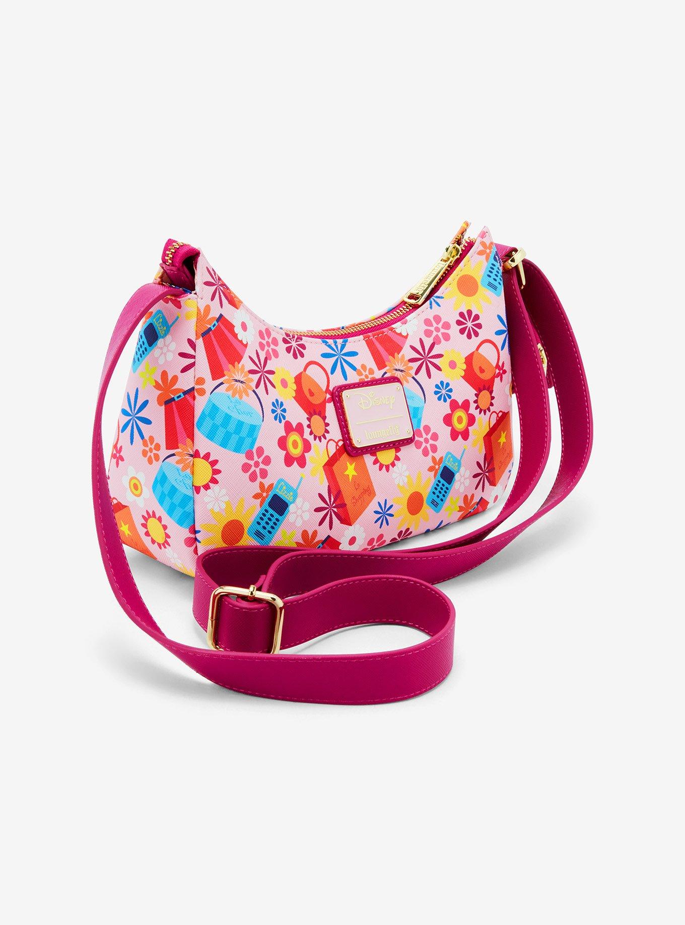 Loungefly Disney Lizzie McGuire Floral Icons Allover Print Crossbody Bag with Coin Purse, , hi-res