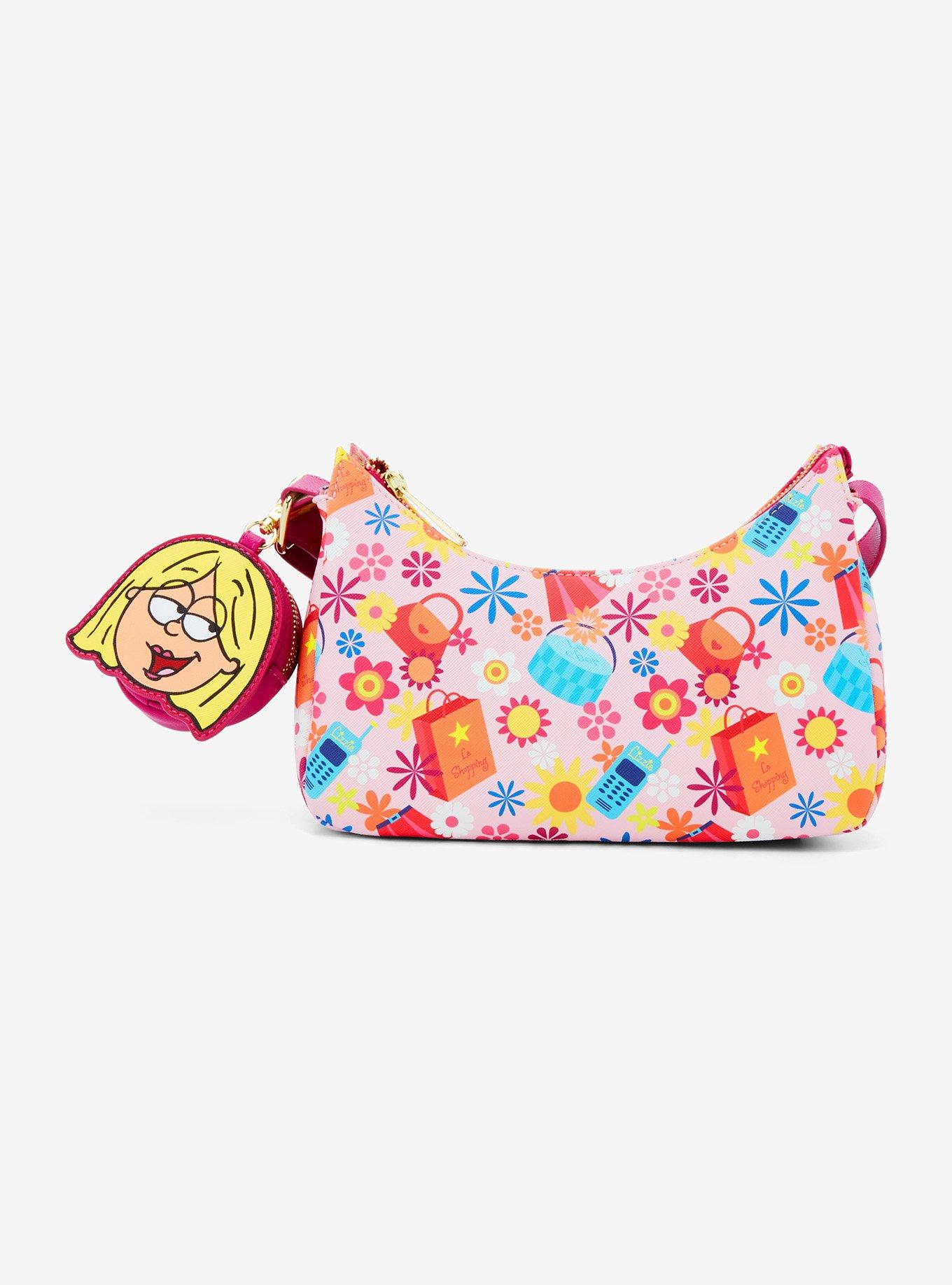 Loungefly Disney Lizzie McGuire Floral Icons Allover Print Crossbody Bag with Coin Purse, , alternate