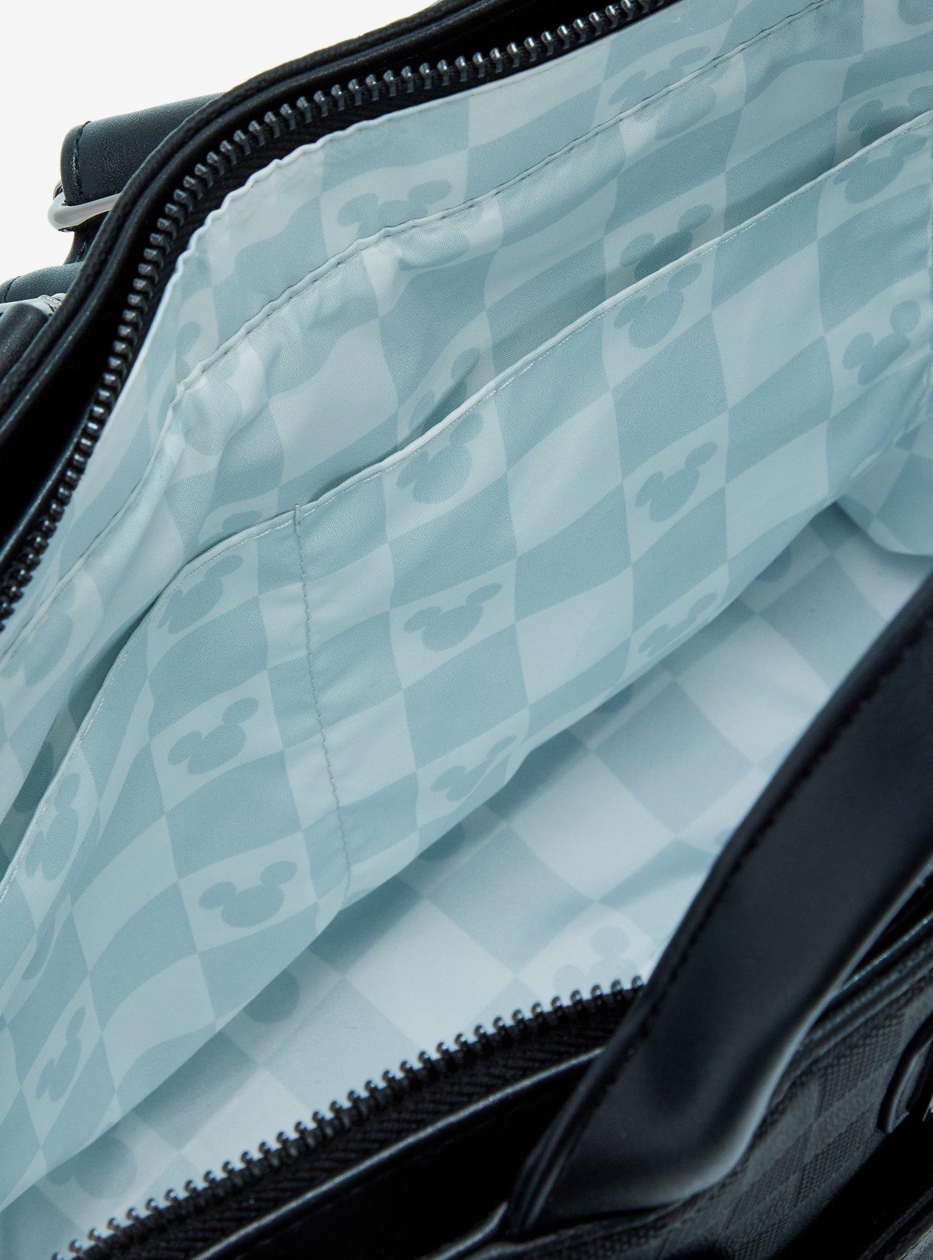 Loungefly Disney Mickey Mouse Tonal Checkered Ears Convertible Tote Bag, , alternate