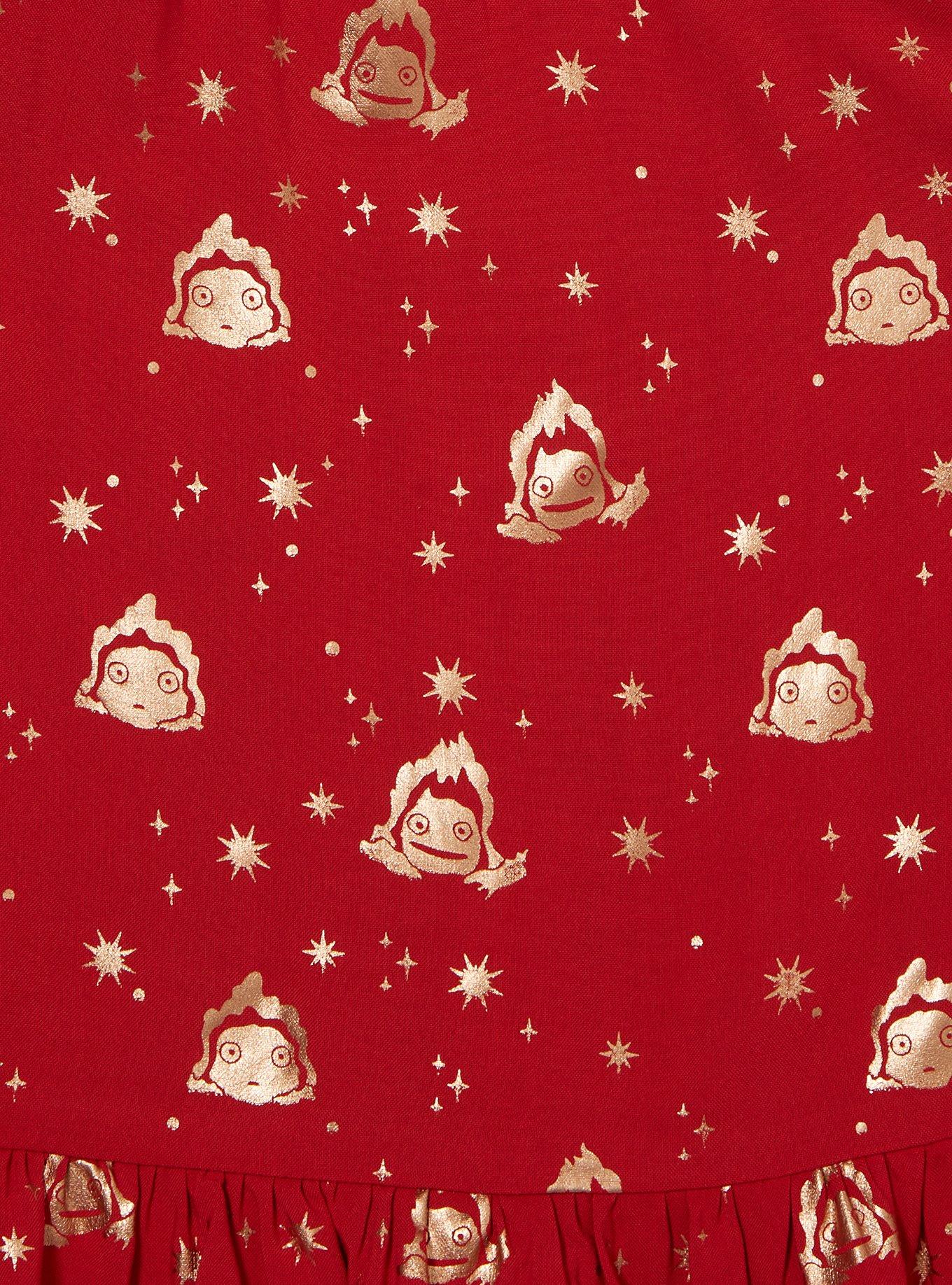 Studio Ghibli® Howl's Moving Castle Calcifer Starry Allover Print Smock Dress, MULTI, alternate