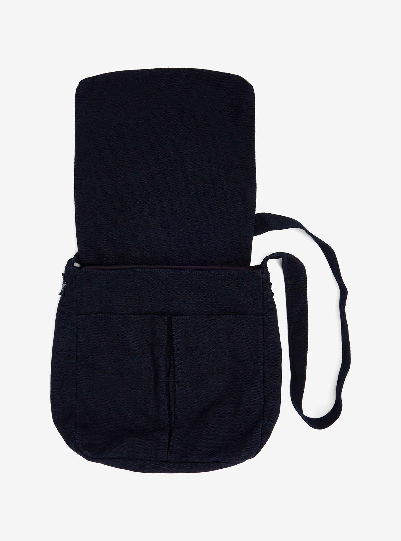Black Swirl Star Messenger Bag, , alternate