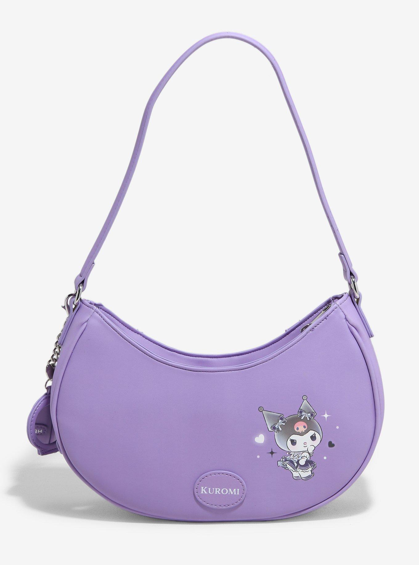 Her Universe Kuromi Lavender Shoulder Bag With Mirror Key Chain, , hi-res