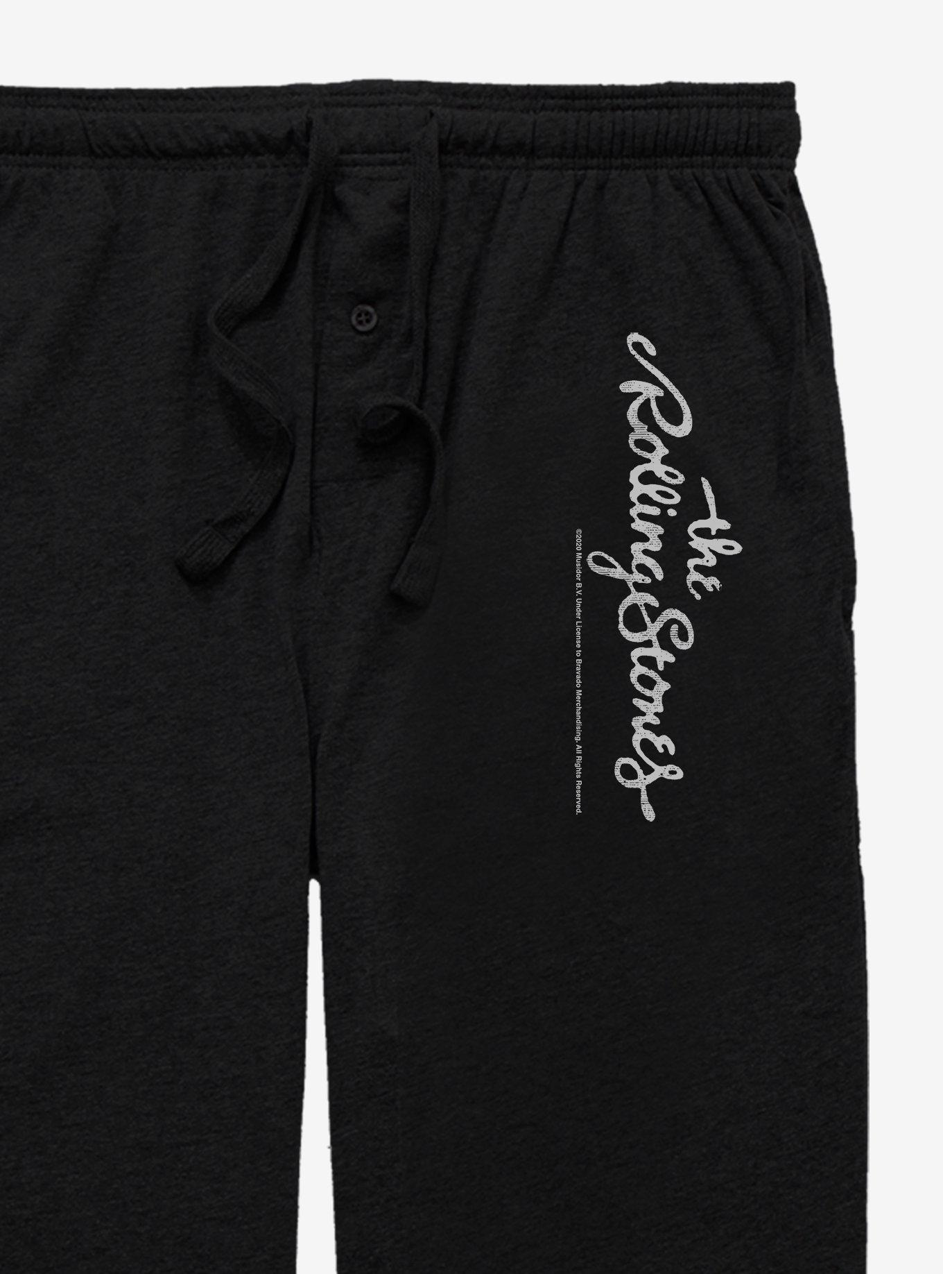 The Rolling Stone Band Logo Pajama Pants, BLACK, alternate