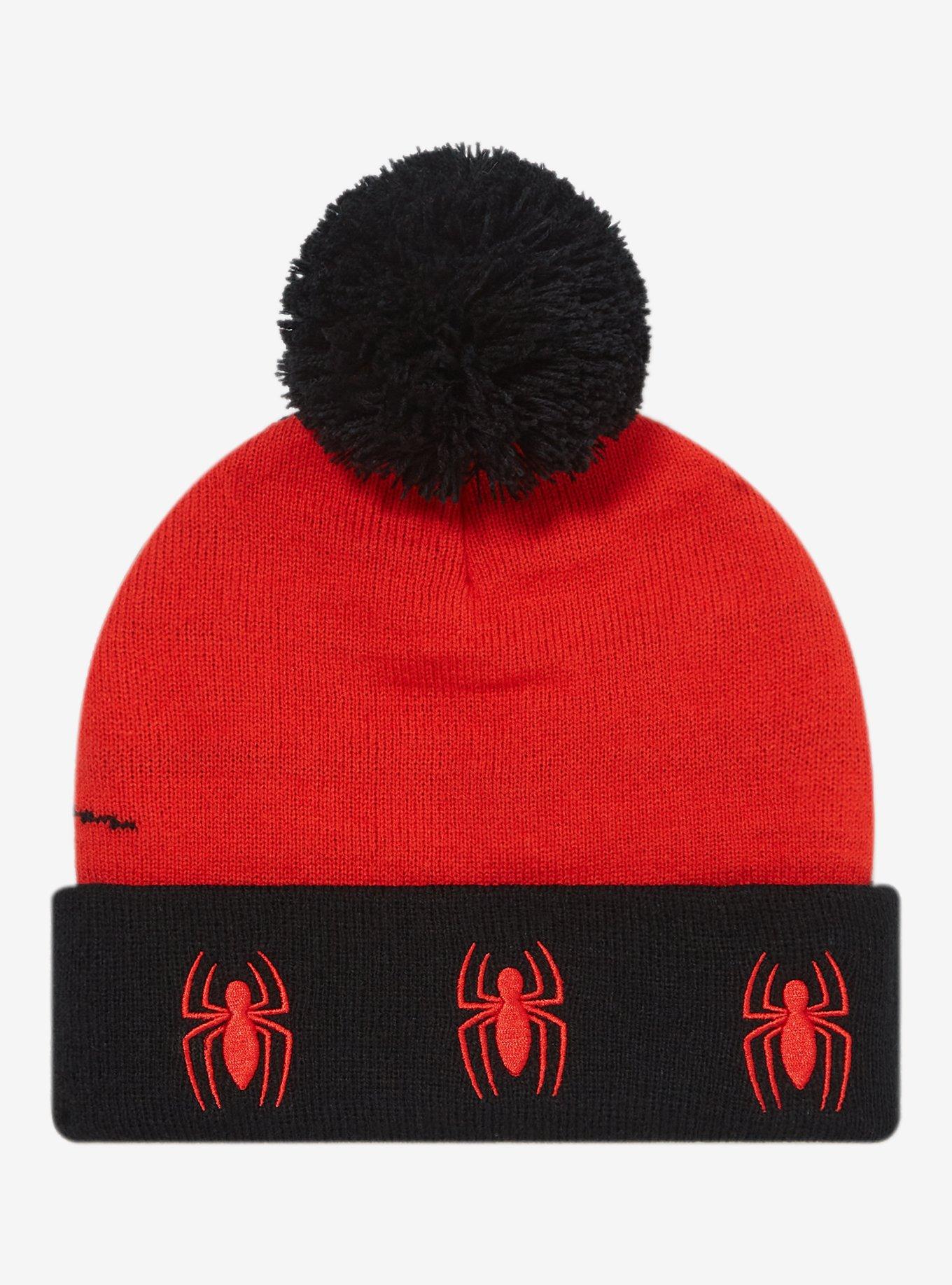 Marvel Spider-Man Figural Youth Pom-Pom Beanie, , hi-res