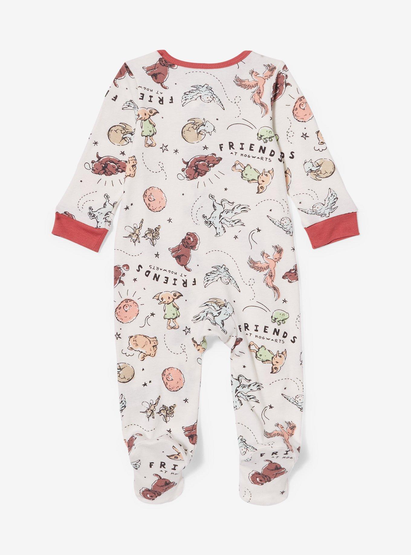 Harry Potter Magical Creatures Chibi Allover Print Infant One-Piece, MULTI, alternate