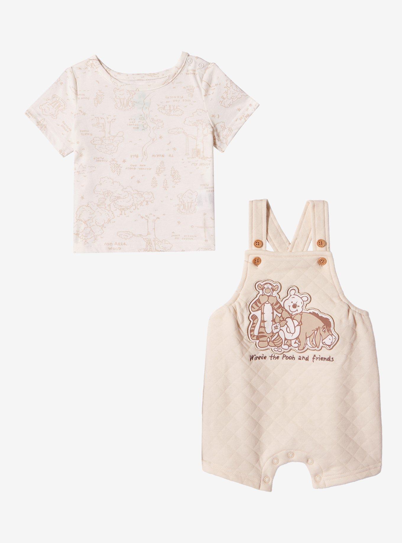 Disney Winnie the Pooh Characters Quilted Infant T-Shirt & Overall Set - BoxLunch Exclusive, , hi-res