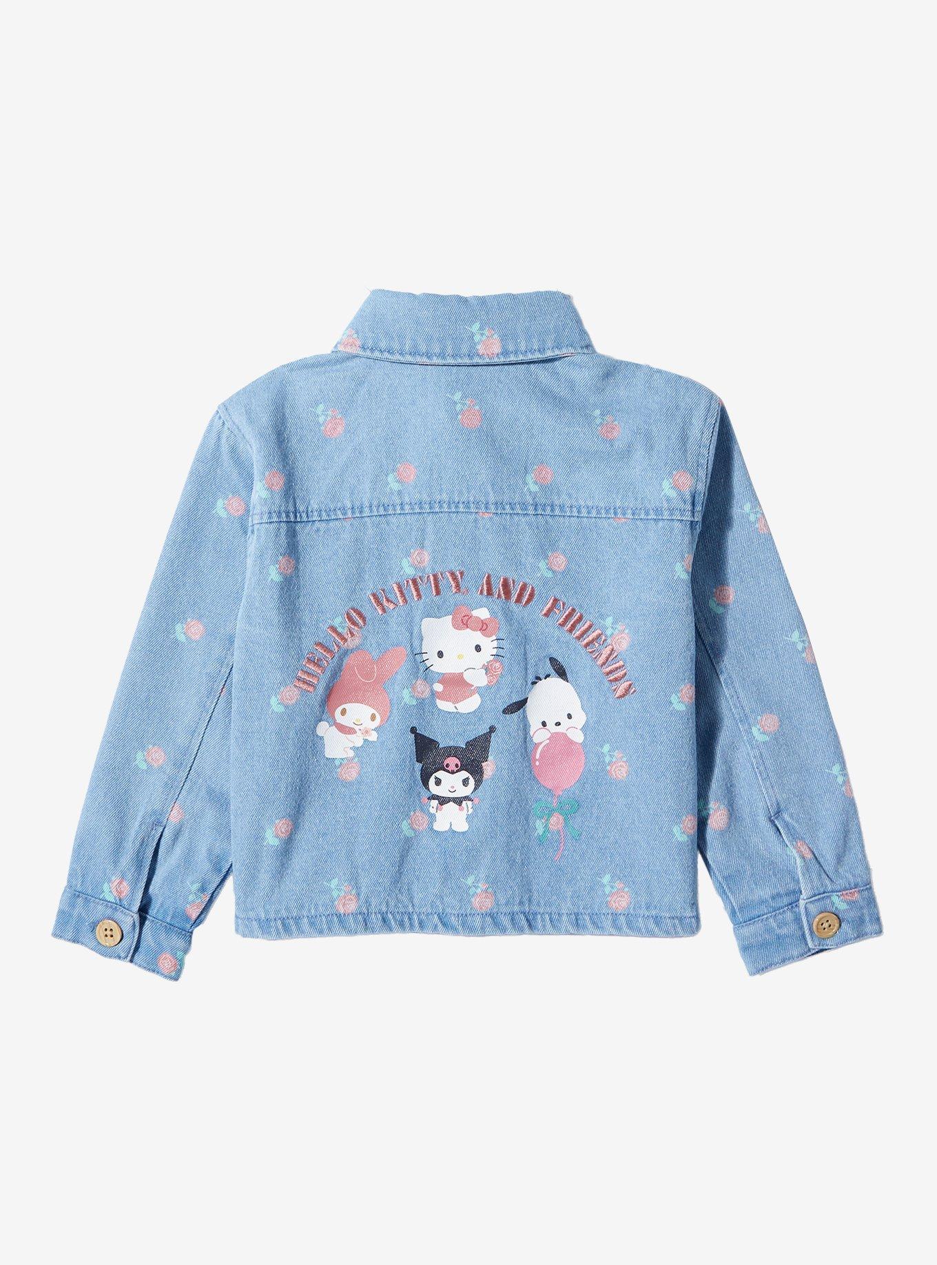Sanrio Hello Kitty and Friends Floral Retro Toddler Denim Jacket &mdash; BoxLunch Exclusive, MULTI, alternate