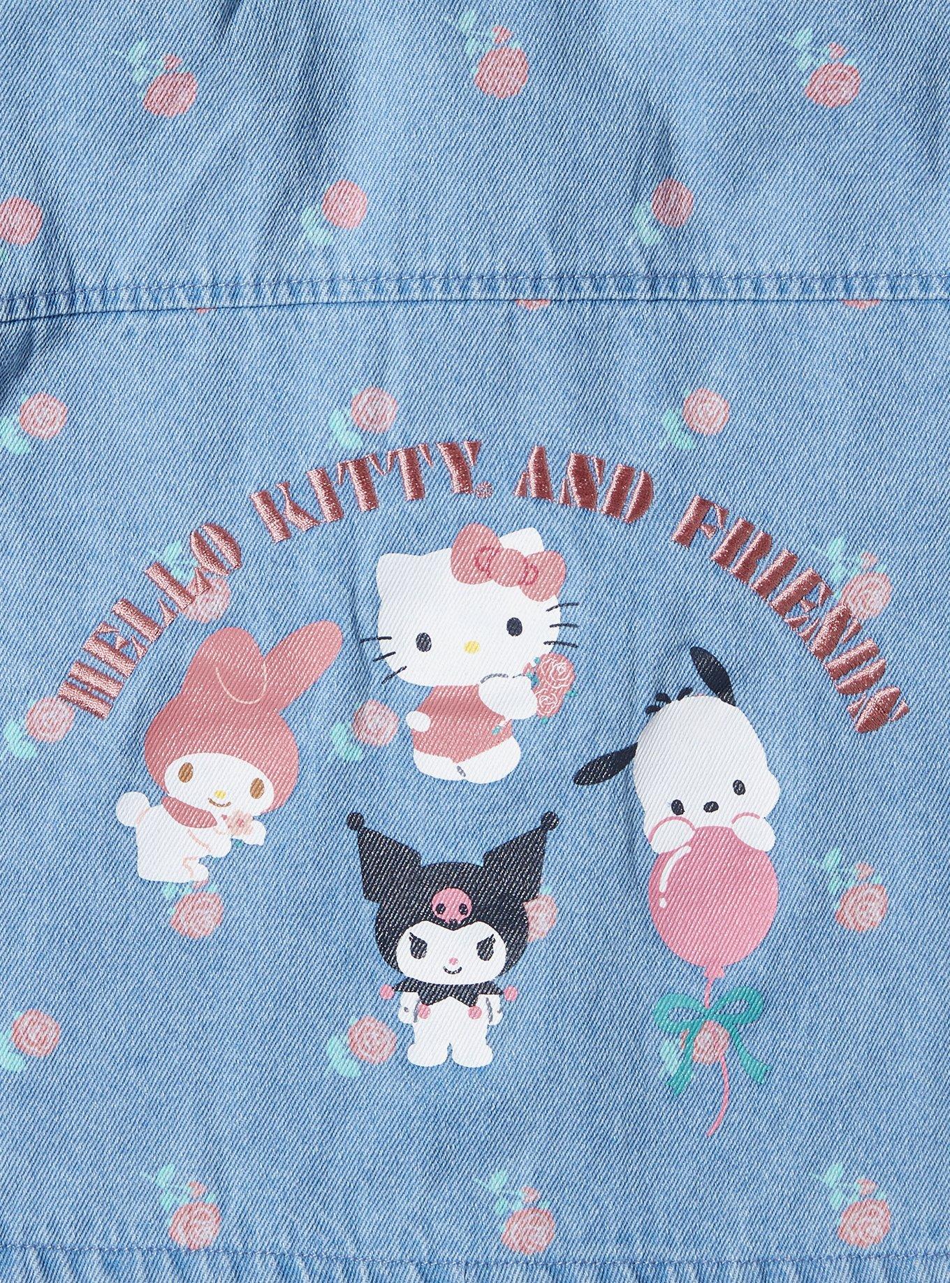 Sanrio Hello Kitty and Friends Floral Retro Toddler Denim Jacket &mdash; BoxLunch Exclusive, MULTI, alternate