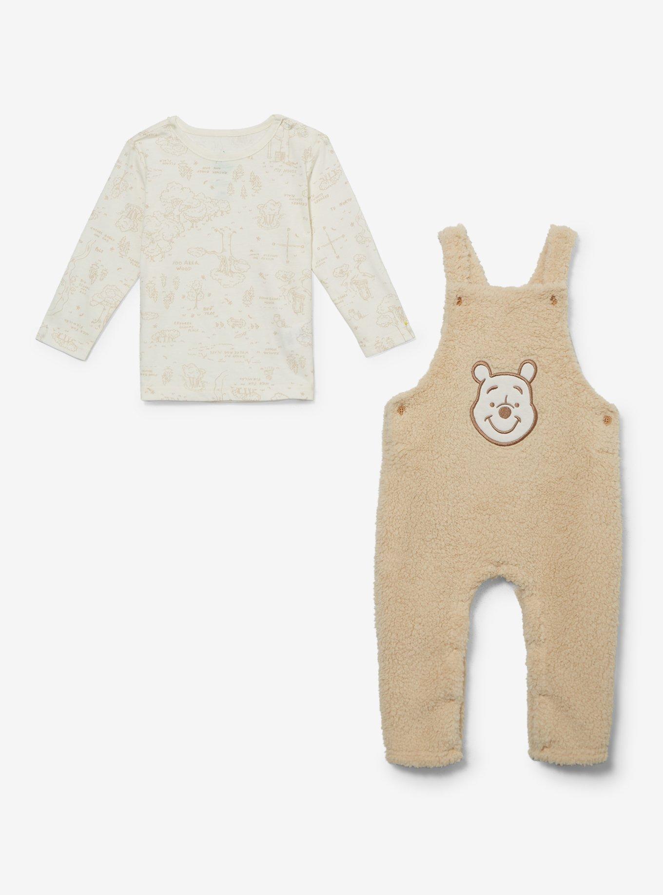 Disney Winnie the Pooh Sherpa Pooh Bear Infant Overall & Shirt Set, MULTI, alternate