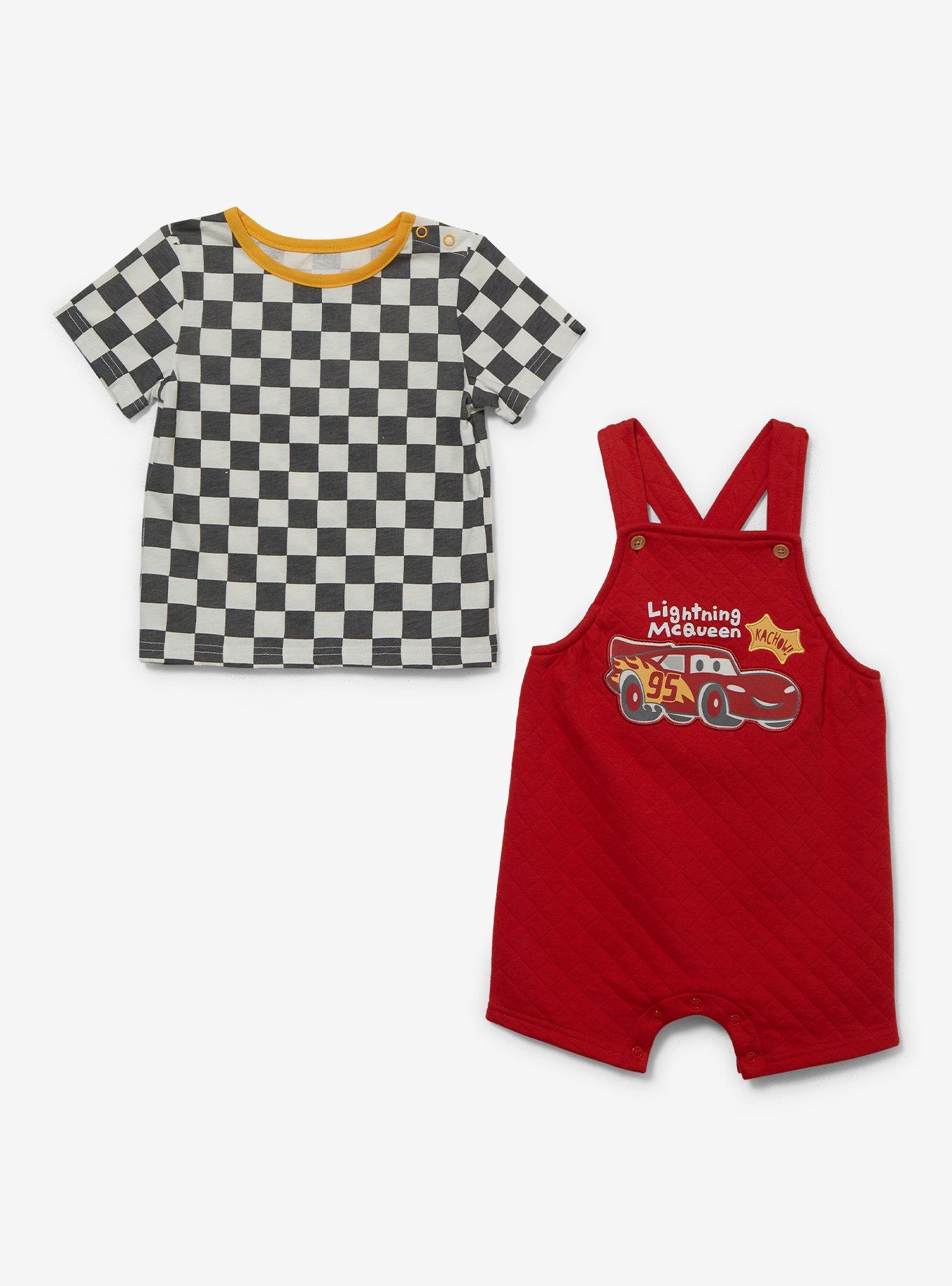 Disney Pixar Cars Lightning McQueen Quilted Infant T-Shirt & Overall Set, , hi-res