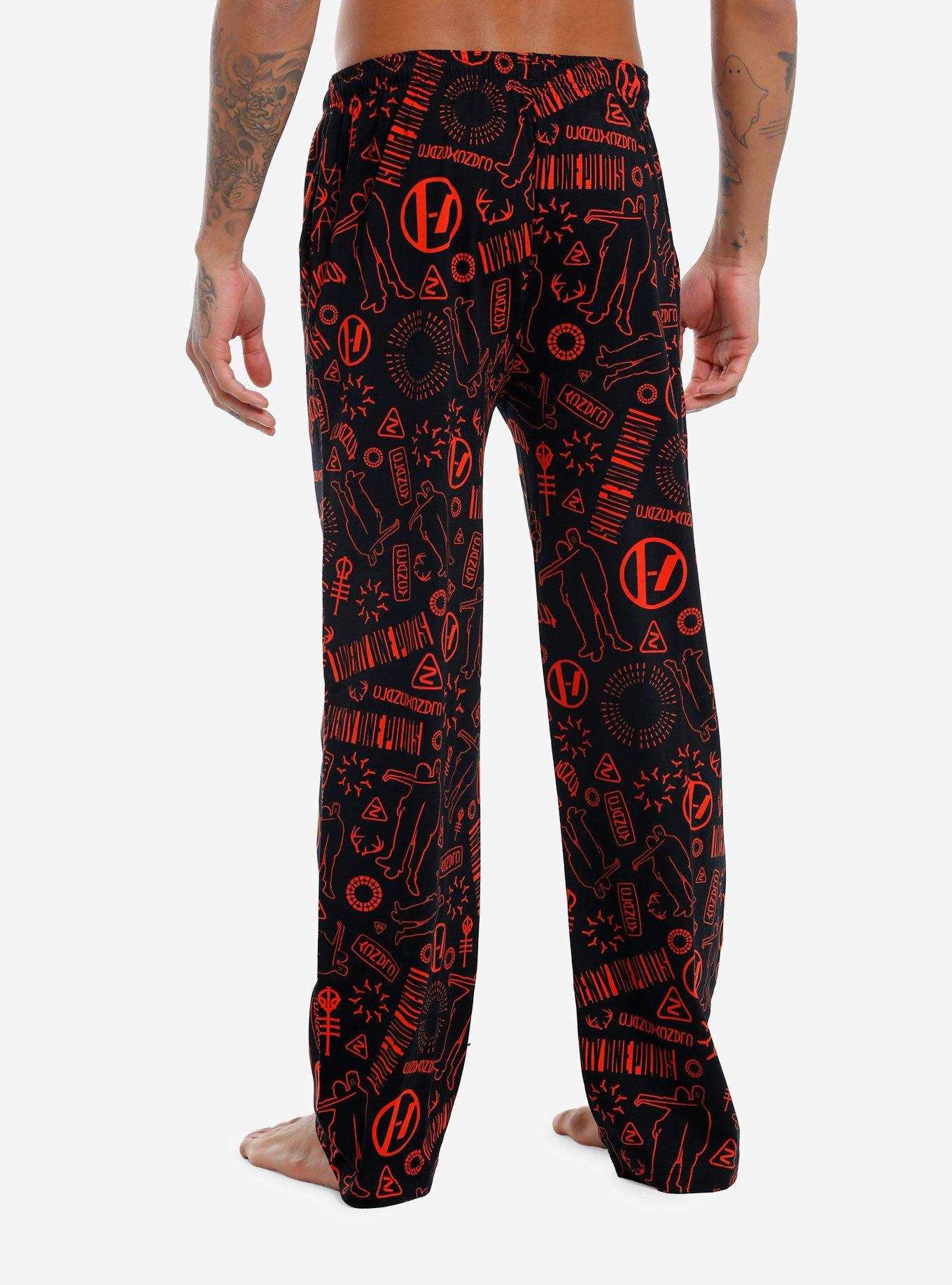 Twenty One Pilots Clancy Allover Print Pajama Pants, BLACK, alternate