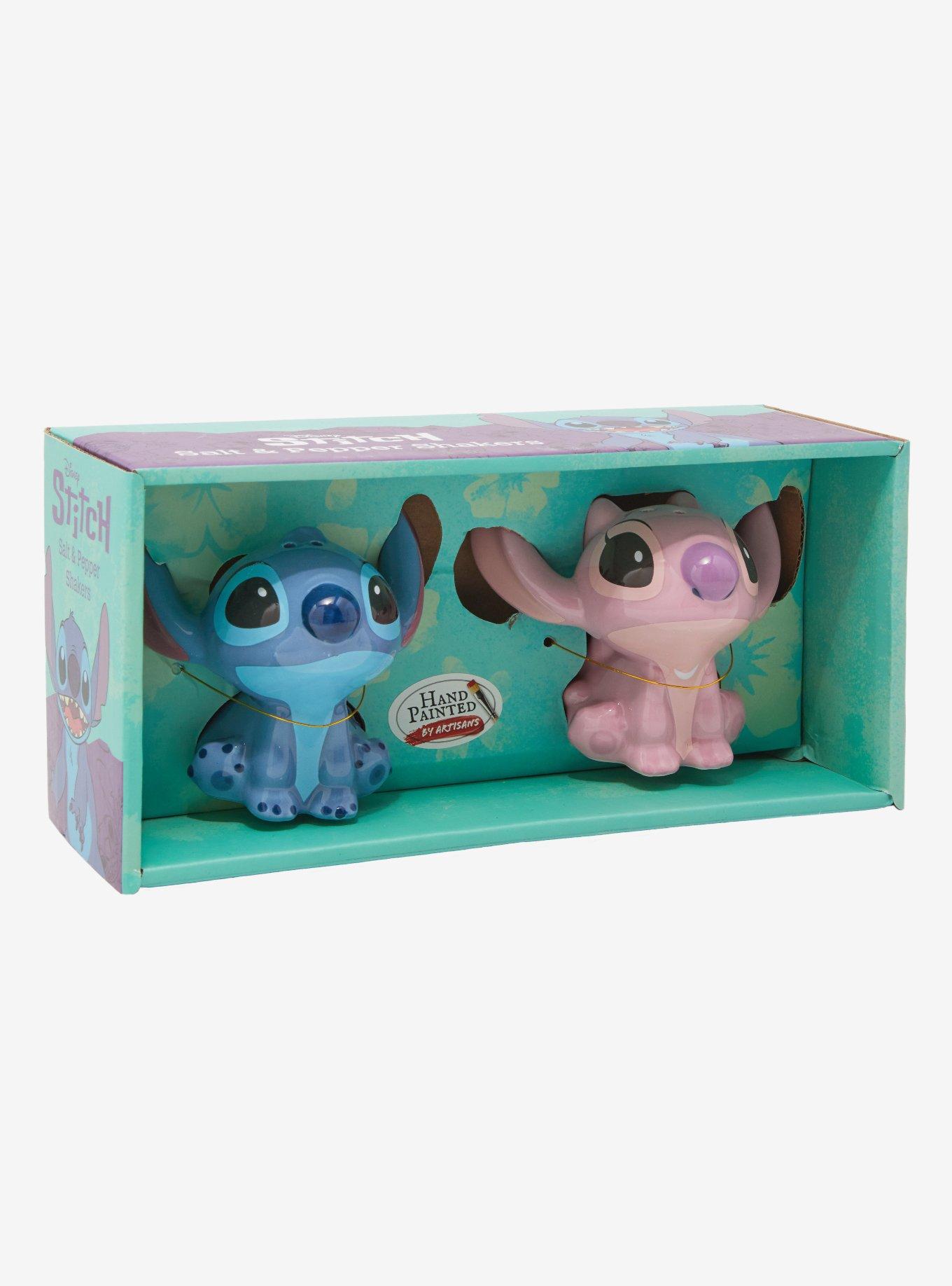 Disney Lilo & Stitch Angel & Stitch Hand Painted Salt and Pepper Shakers, , alternate