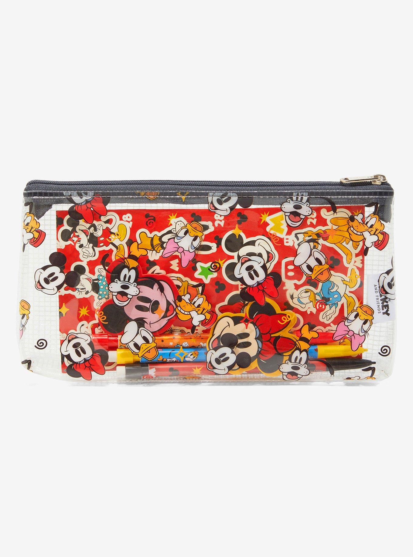 Disney Mickey Mouse & Friends Allover Print Pencil Pouch & Stationary Set, , alternate