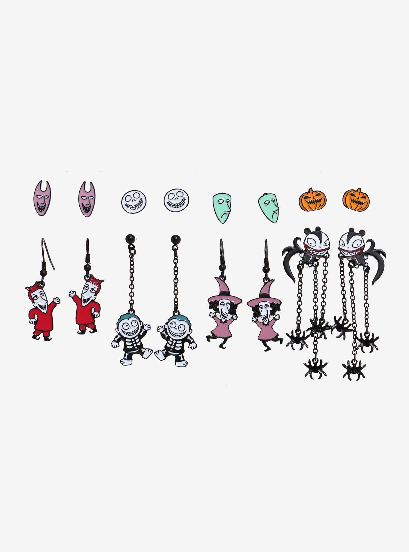 Her Universe Disney Nightmare Before Christmas Lock, Shock, & Barrel Earring Set, , hi-res