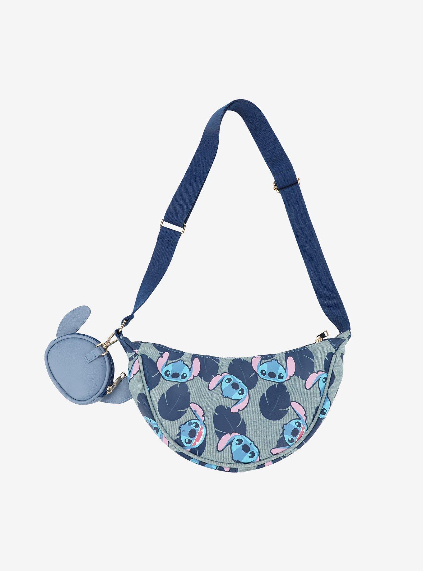 Disney Stitch Face Crossbody Bag With Coin Purse, , hi-res