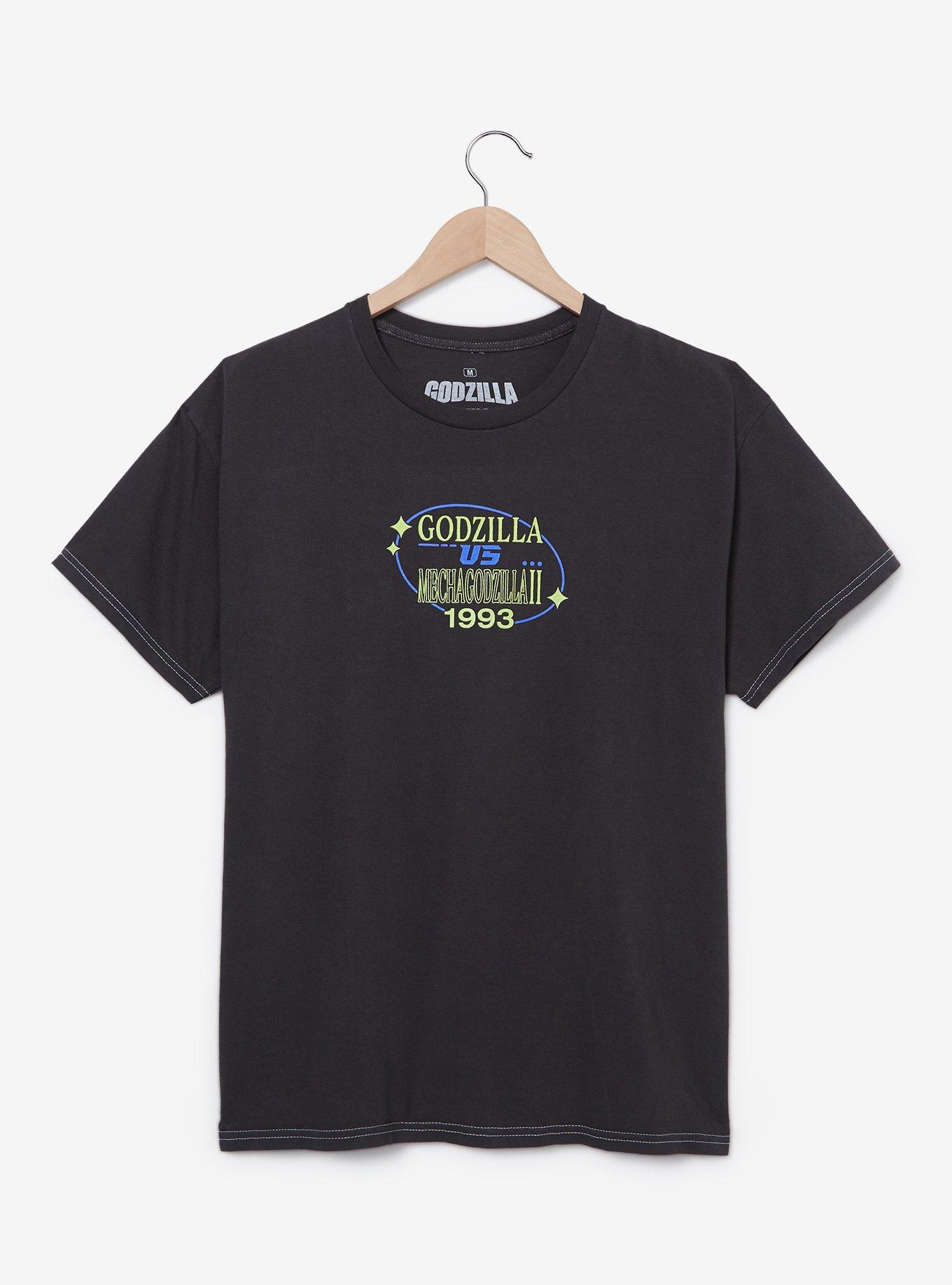 Godzilla vs Mechagodzilla Vaporwave T-Shirt — BoxLunch Exclusive, BLACK, alternate