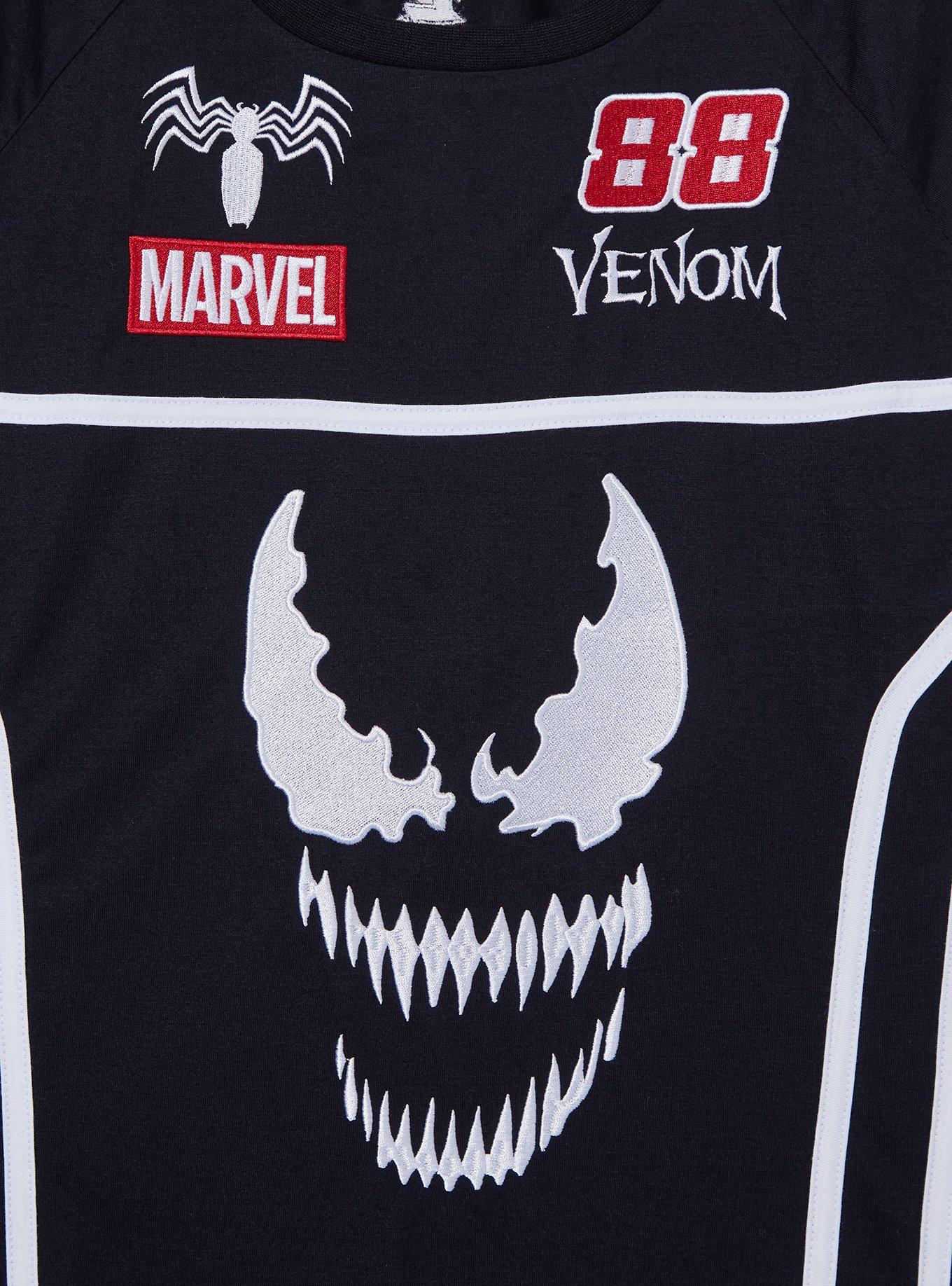 Marvel Venom Face Motocross Jersey - BoxLunch Exclusive, BLACK, alternate