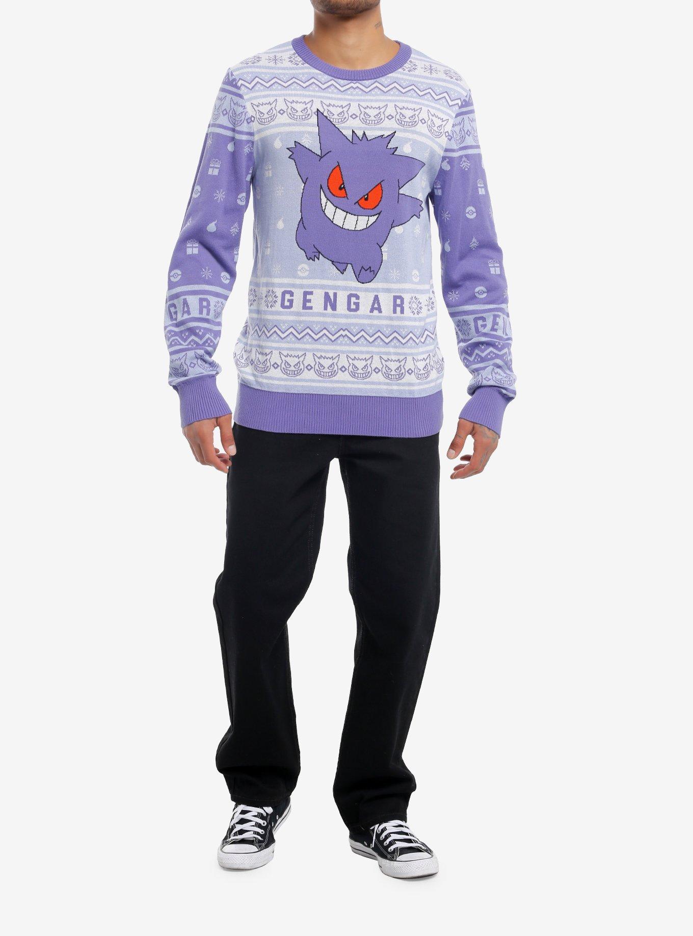 Pokemon Gengar Holiday Sweater, MULTI, alternate