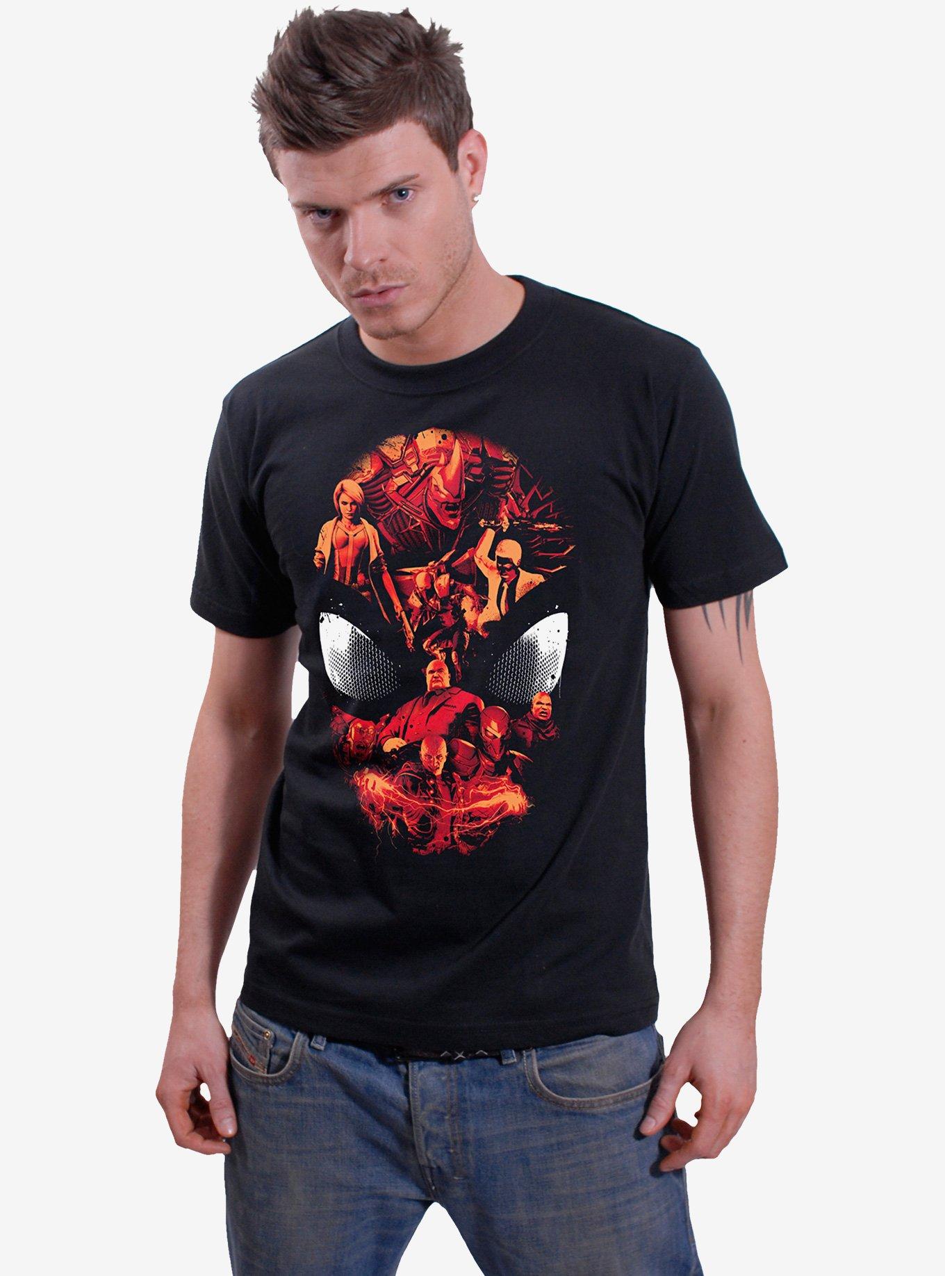 Marvel Spider-Man Video Game Character Roster Front Print T-Shirt, , hi-res