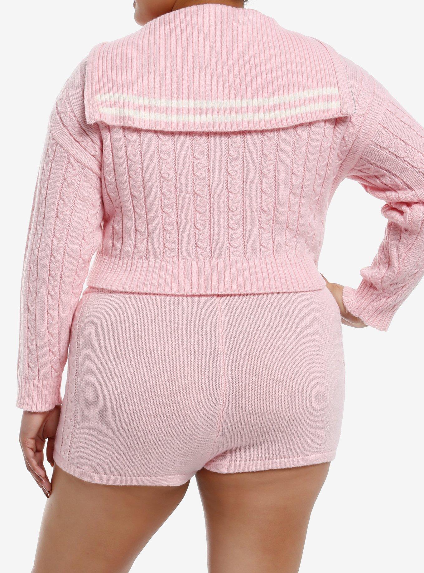 Pretty Guardian Sailor Moon Cable Knit Girls Lounge Set Plus Size, PINK, alternate