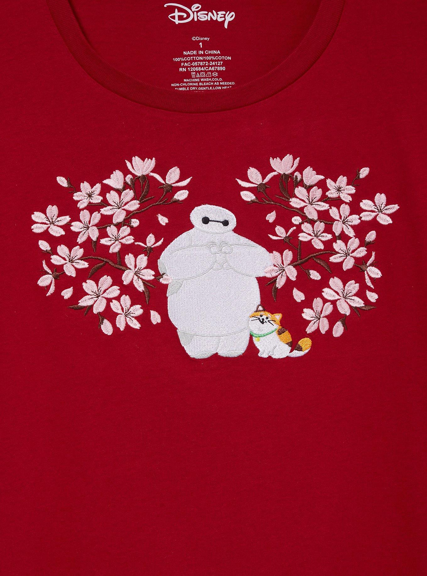 Disney Big Hero 6 Baymax Cherry Blossom Women's Plus Size T-Shirt - BoxLunch Exclusive, , hi-res