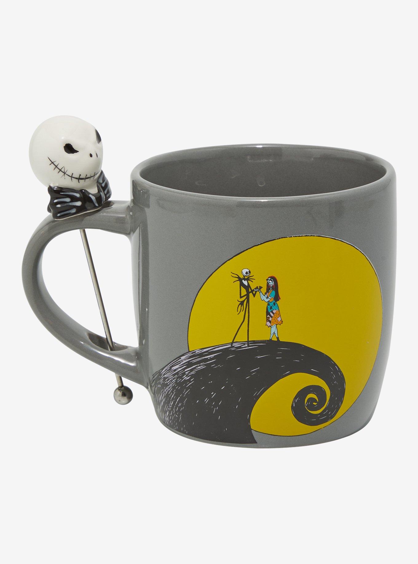 Disney The Nightmare Before Christmas Jack Skellington & Sally Mug with Figural Stirrer, , alternate